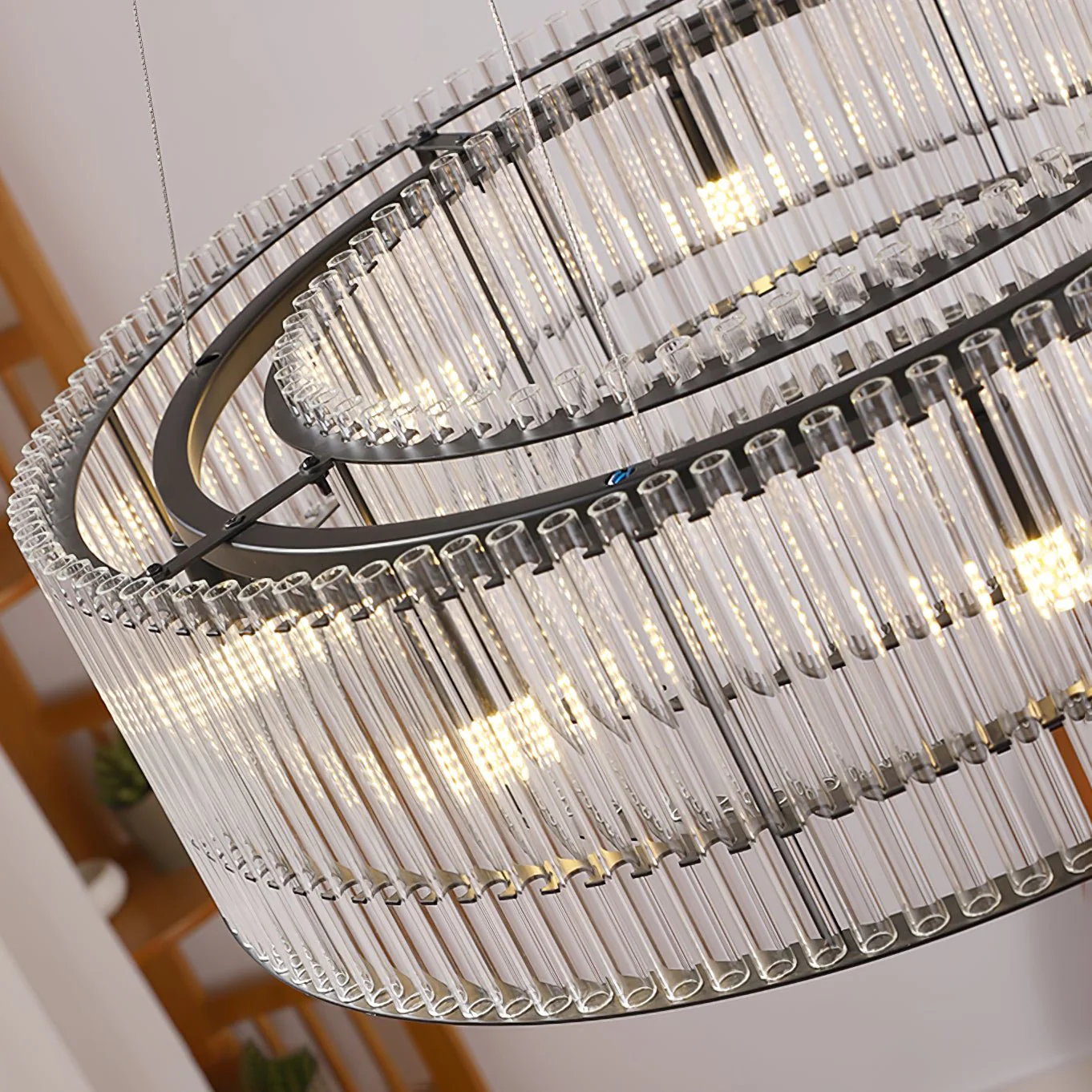 Lustra Pendant Lamp Glass Tube Ring Modern Luxury - Image 6