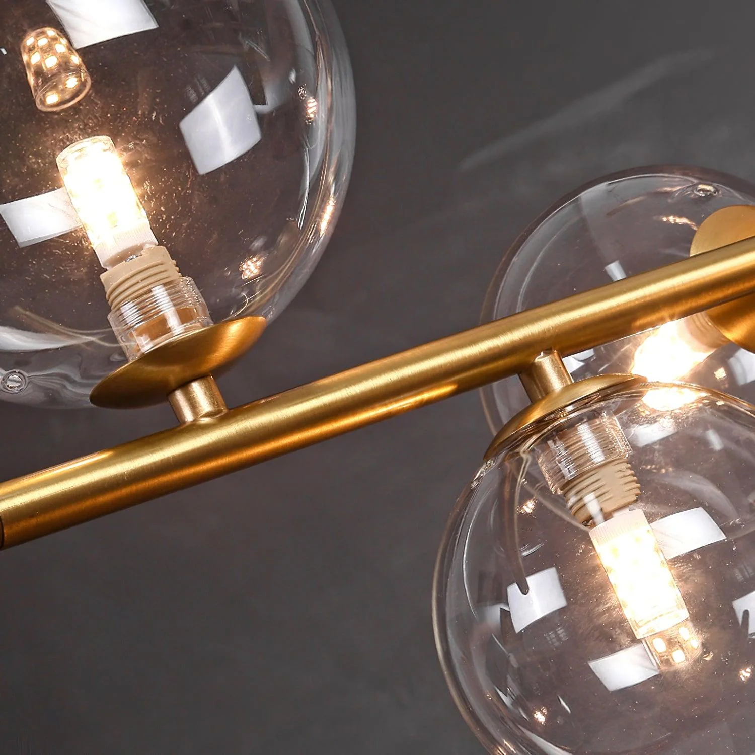 Lustra Pendant Lamp Golden Glass Brass - Image 27