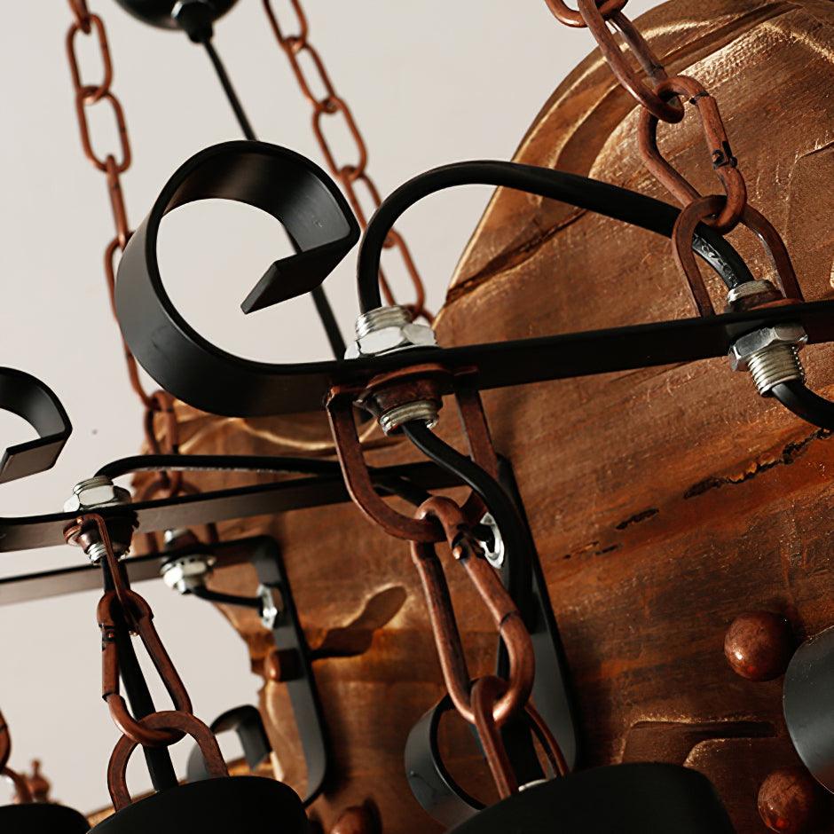 Lustra Pendant Lamp Guitar Rustic Wood Vintage - Image 9