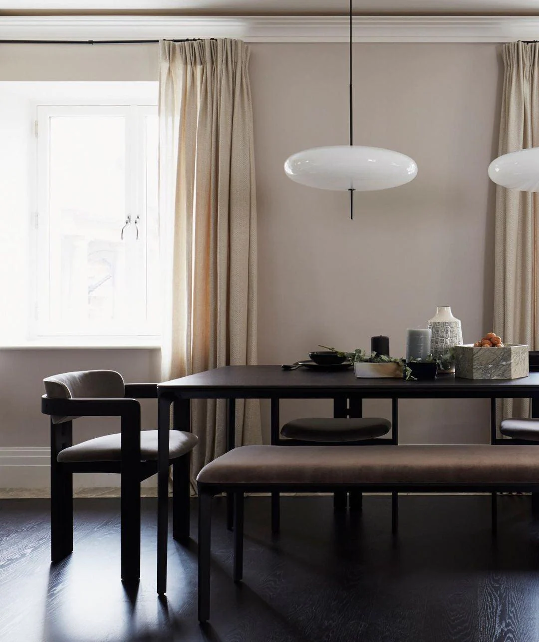 Lustra Pendant Lamp Joined Black-Painted for Living Room - Image 17