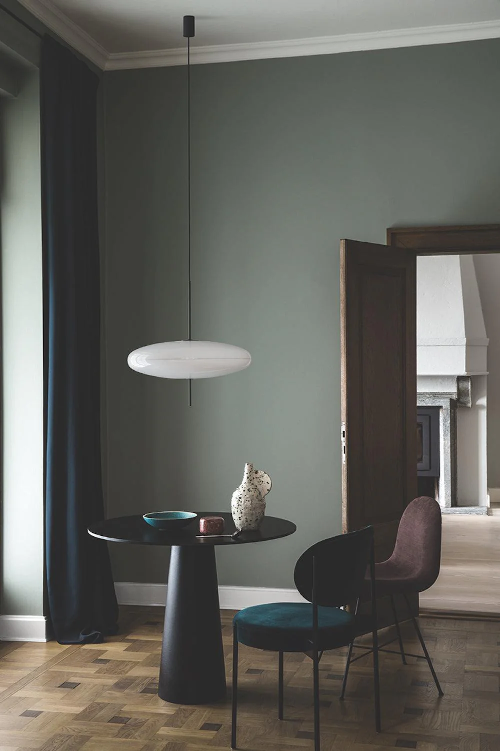 Lustra Pendant Lamp Joined Black-Painted for Living Room - Image 52
