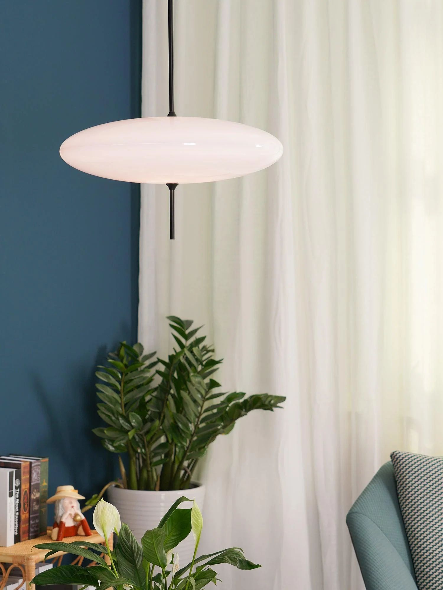 Lustra Pendant Lamp Joined Black-Painted for Living Room - Image 62