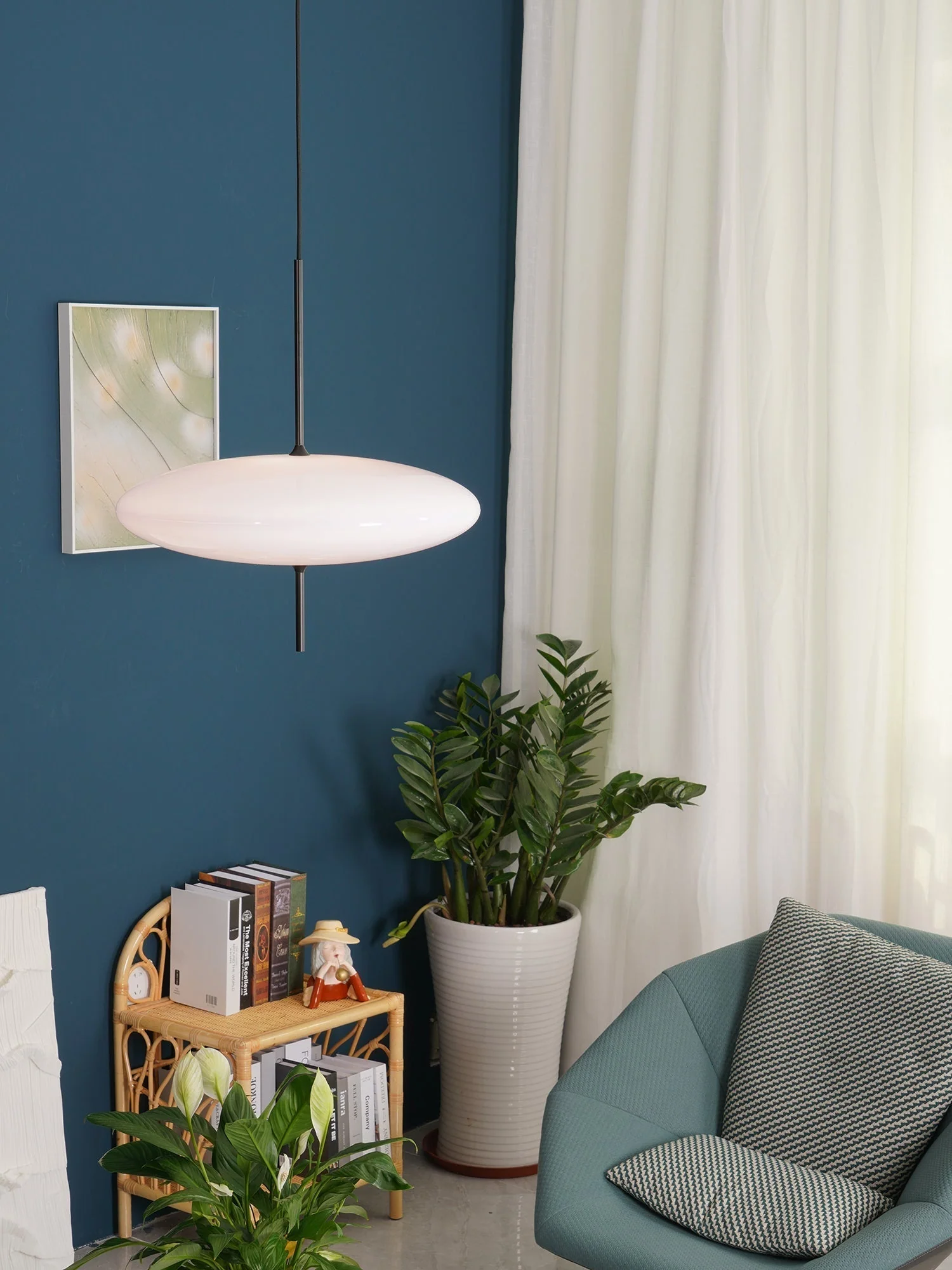 Lustra Pendant Lamp Joined Black-Painted for Living Room - Image 65