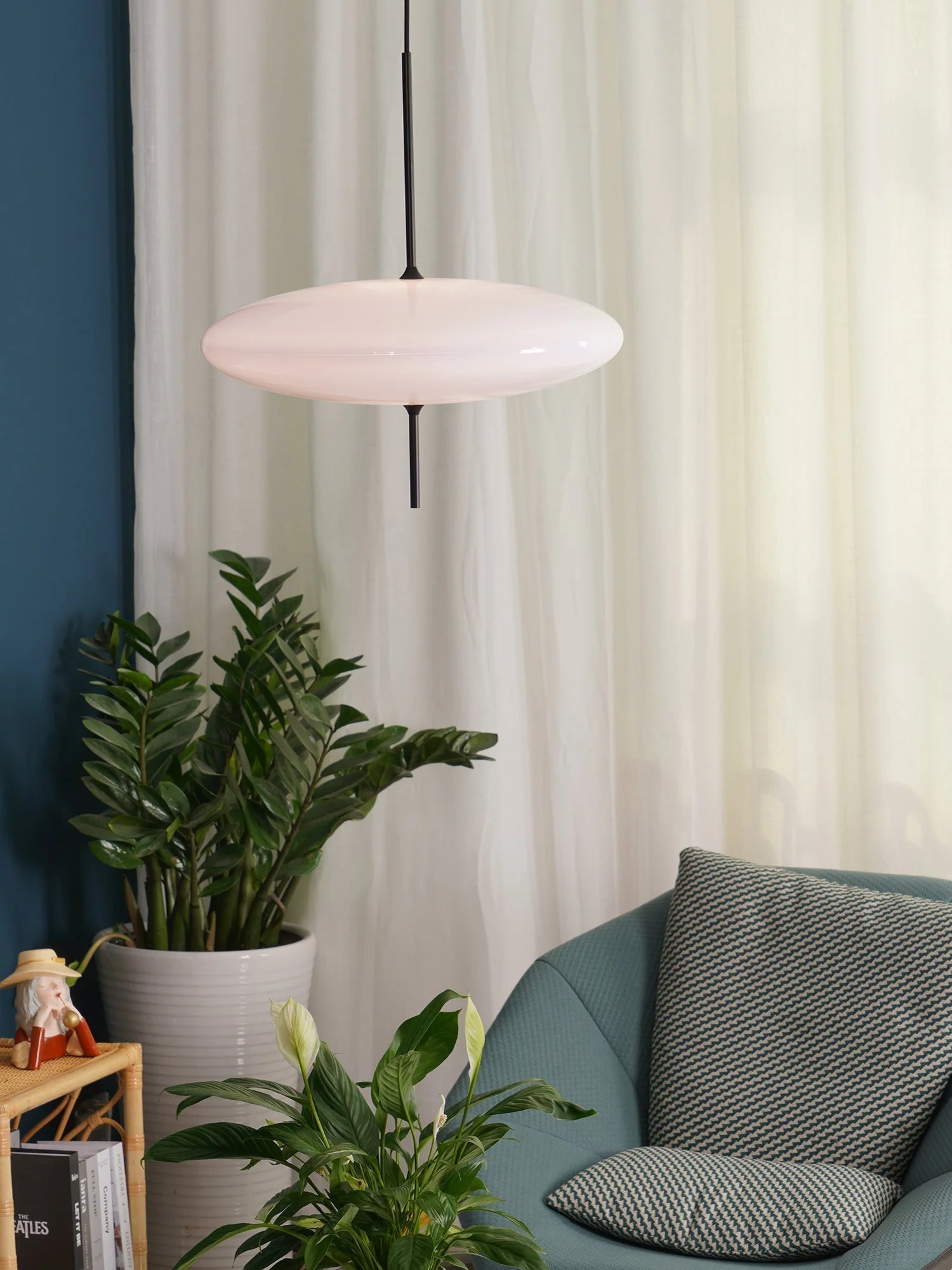Lustra Pendant Lamp Joined Black-Painted for Living Room - Image 66