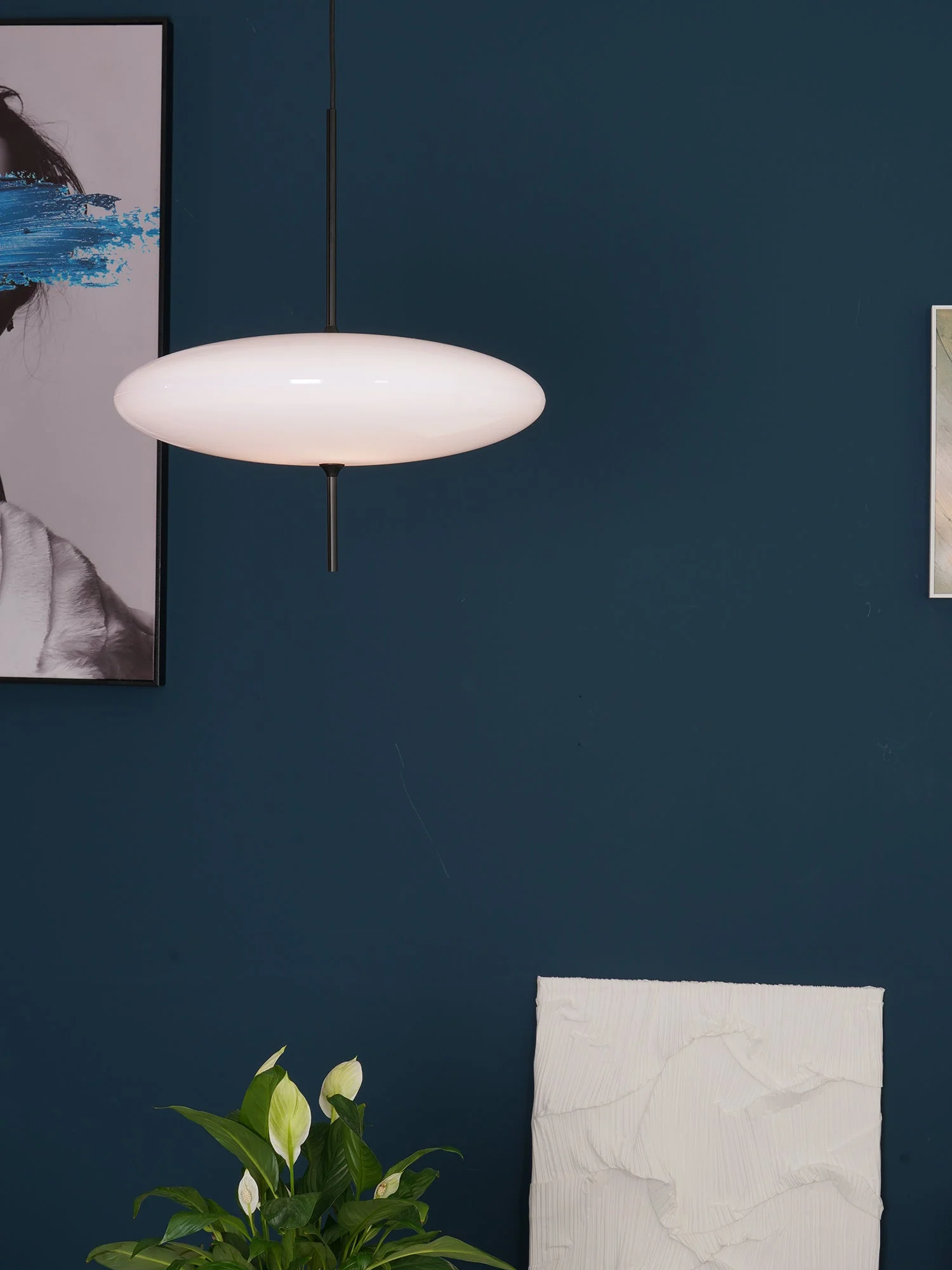 Lustra Pendant Lamp Joined Black-Painted for Living Room - Image 67