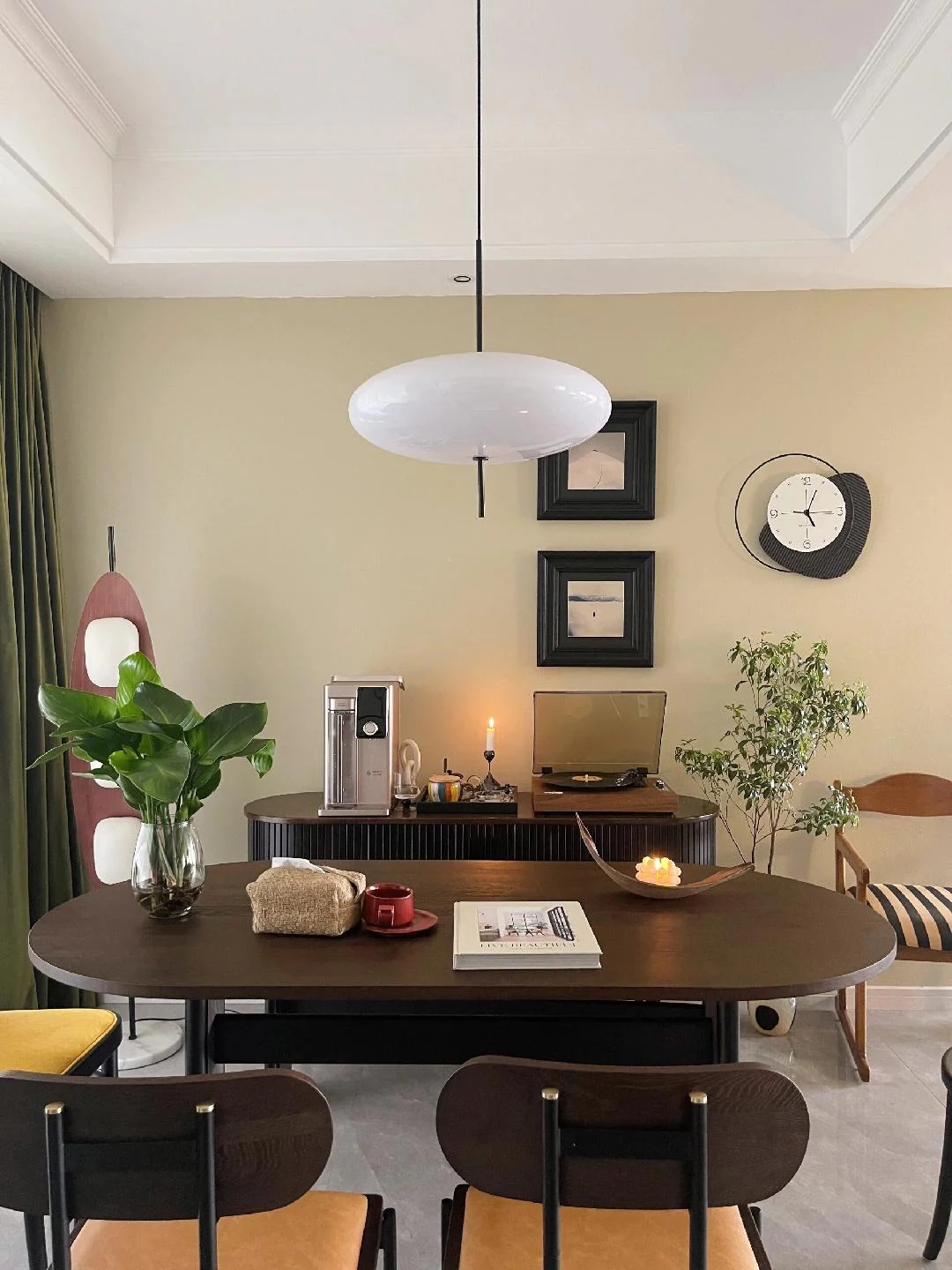 Lustra Pendant Lamp Joined Black-Painted for Living Room - Image 84