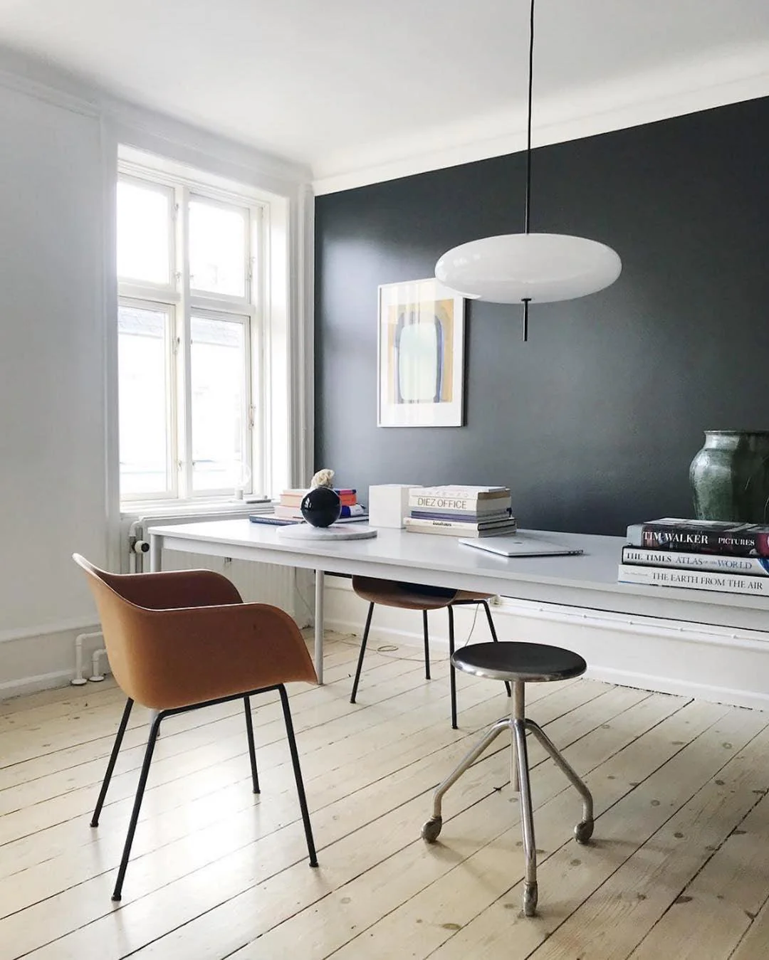 Lustra Pendant Lamp Joined Black-Painted for Living Room - Image 91