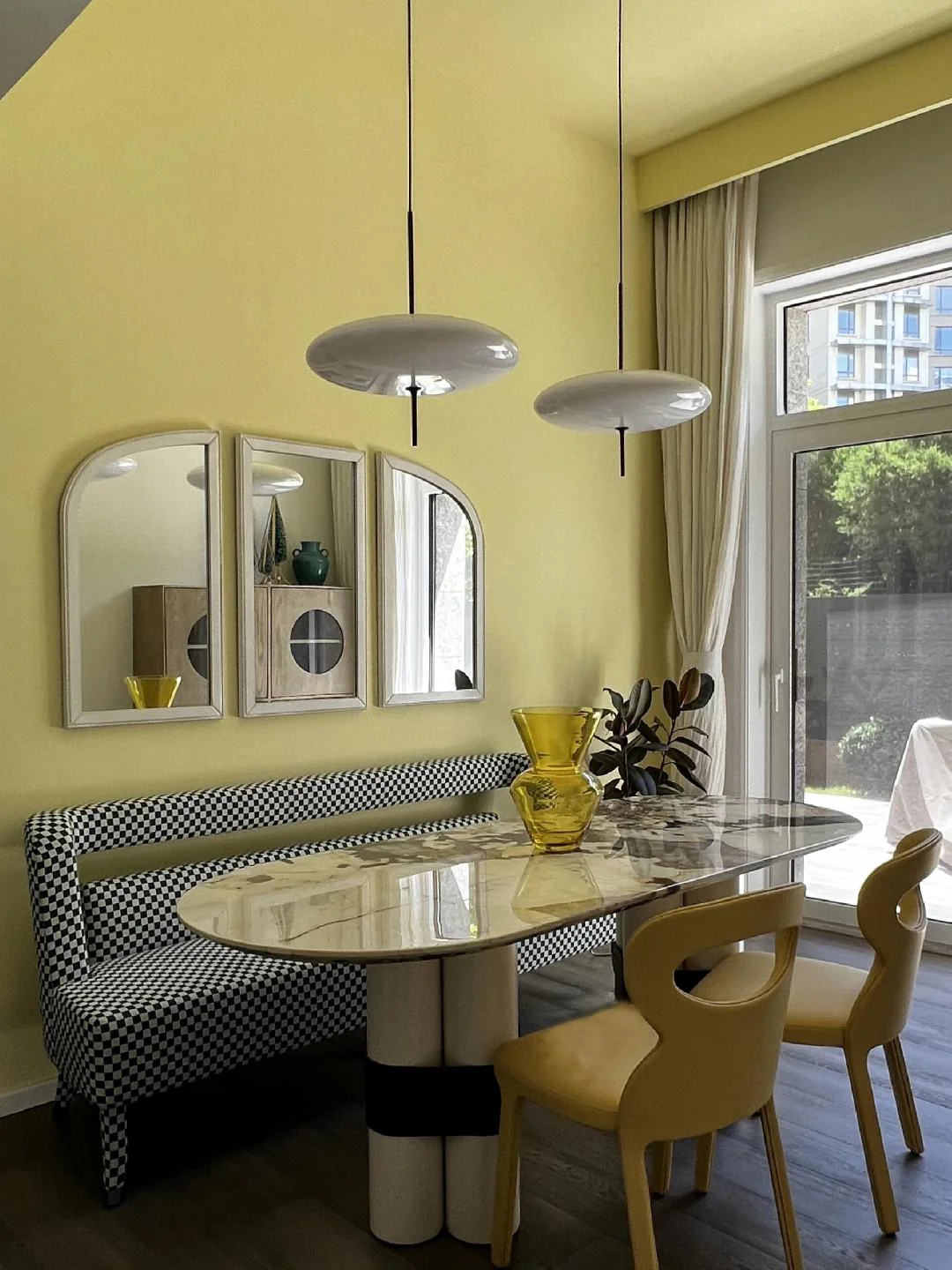 Lustra Pendant Lamp Joined Black-Painted for Living Room - Image 94