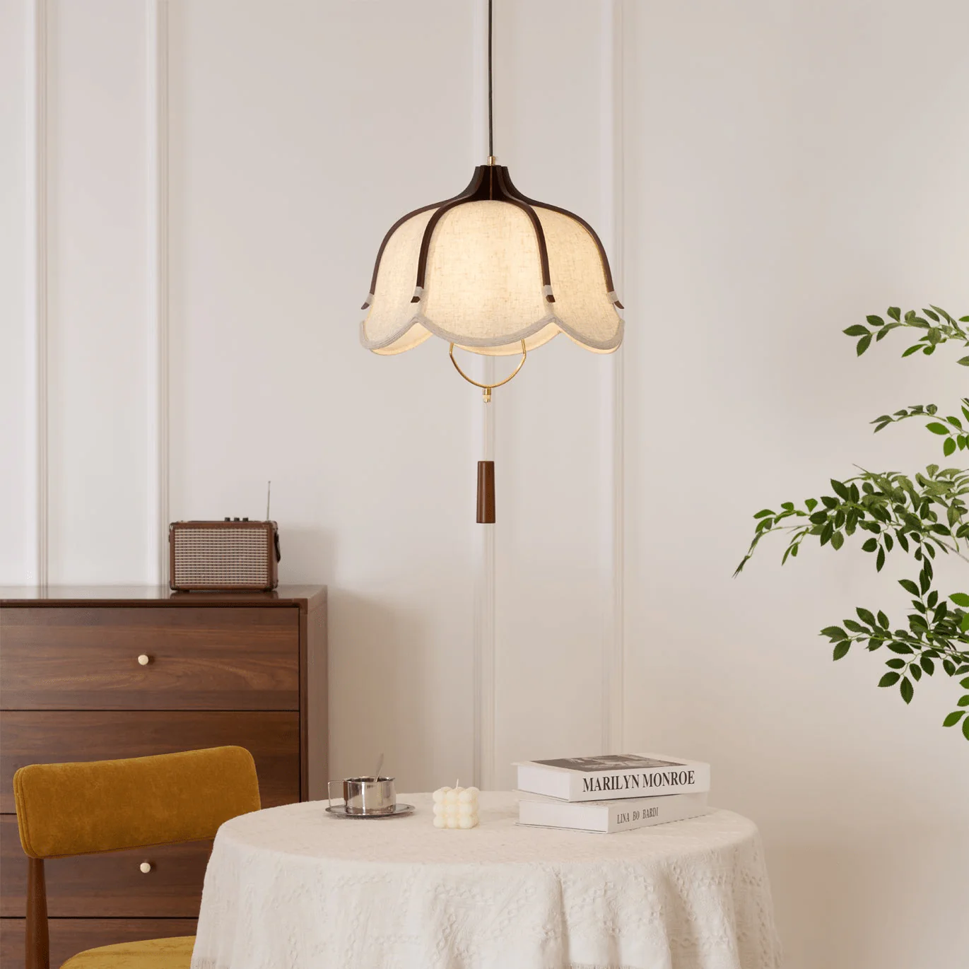 Lustra Pendant Lamp Lantern Modern Fabric - Image 4