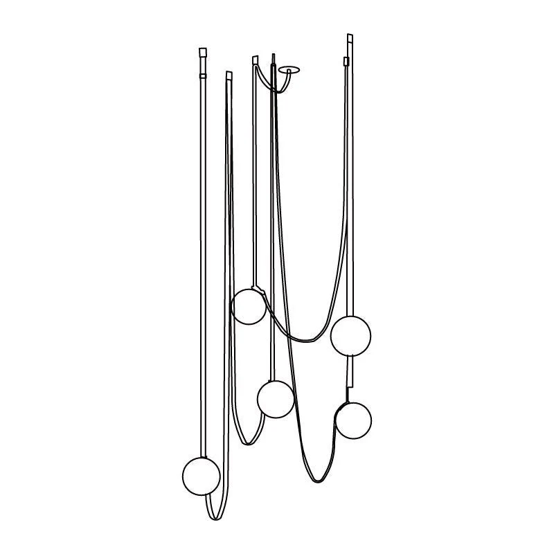 Lustra Pendant Lamp Leather Belt Glass - Image 13