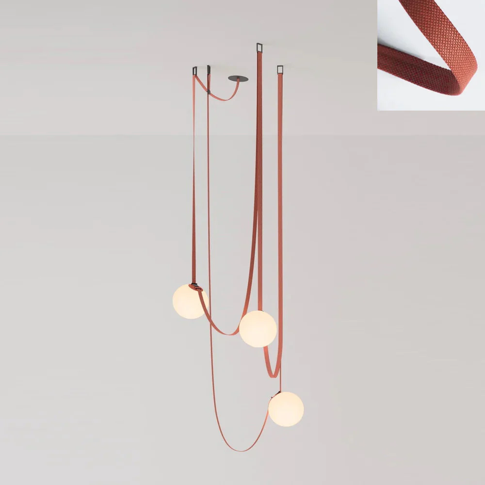 Lustra Pendant Lamp Leather Belt Glass - Image 26