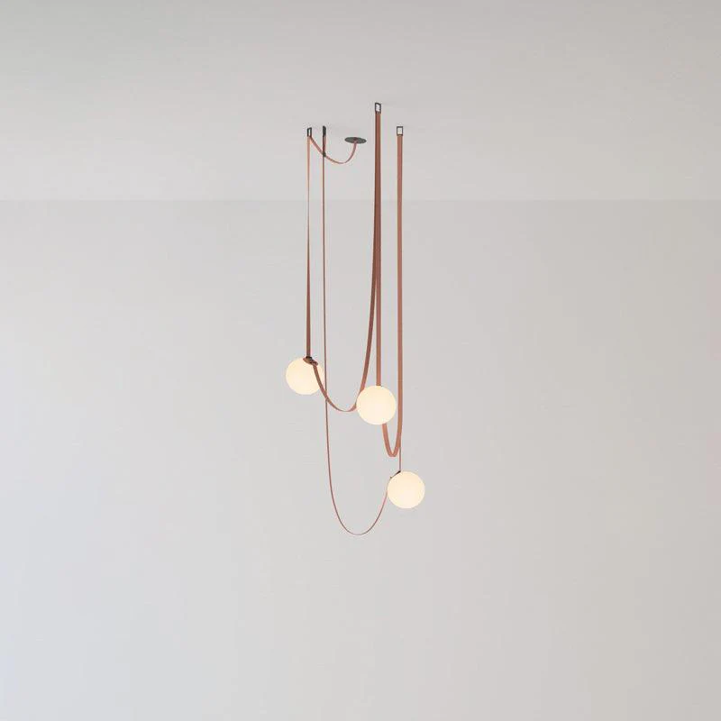 Lustra Pendant Lamp Leather Belt Glass - Image 46