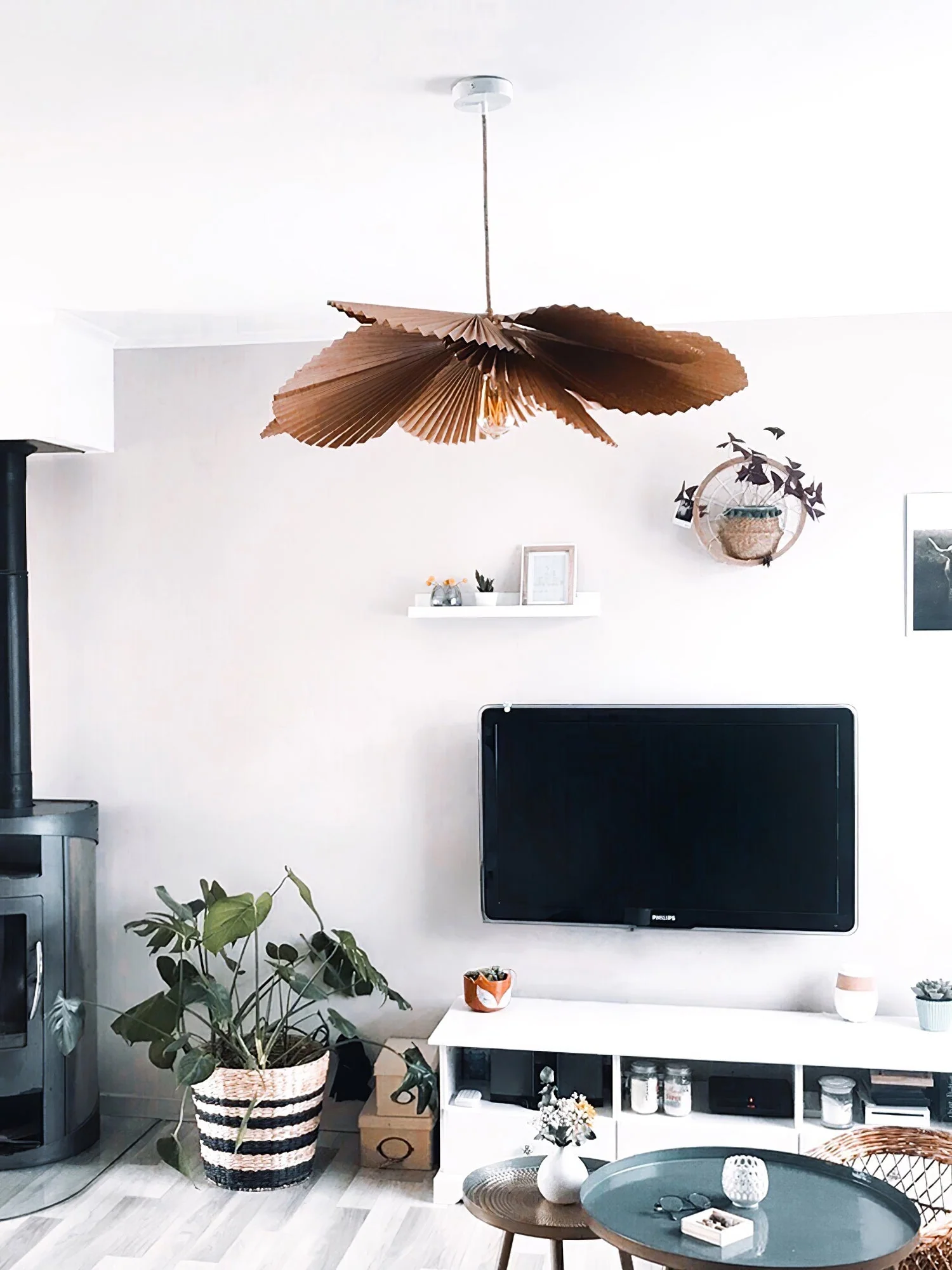 Lustra Pendant Lamp Lotus Leaf Folded Paper Floral - Image 10