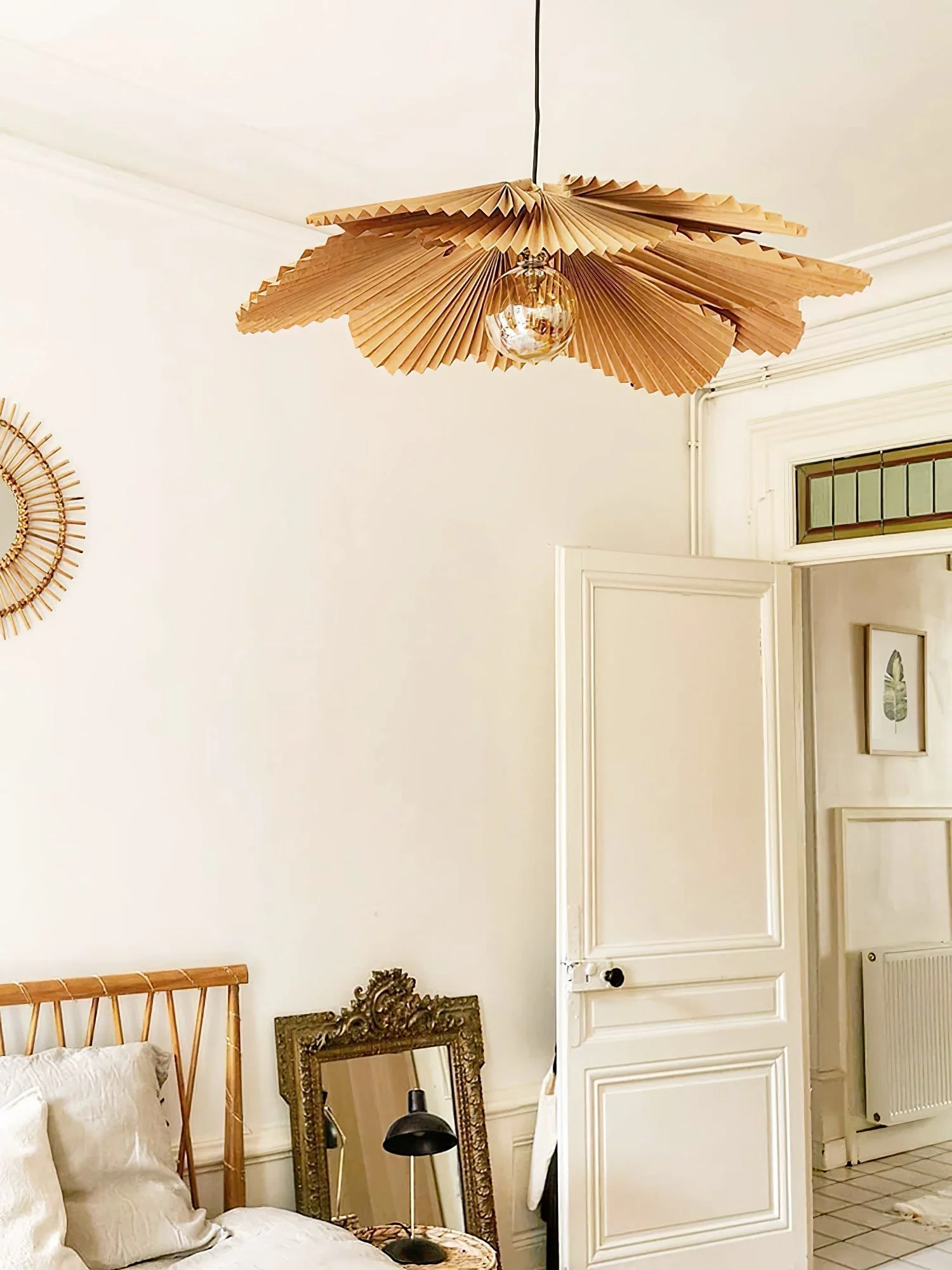 Lustra Pendant Lamp Lotus Leaf Folded Paper Floral - Image 15