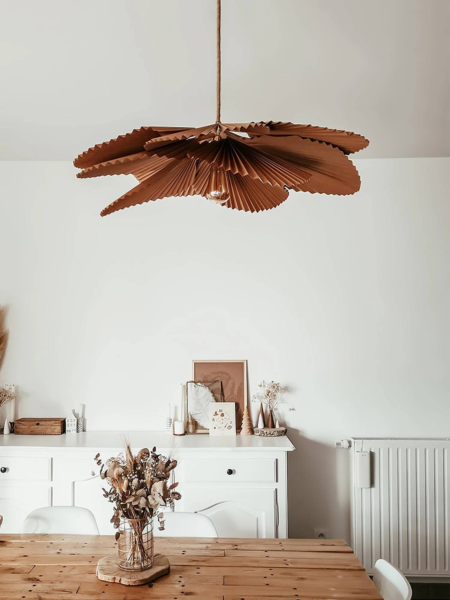 Lustra Pendant Lamp Lotus Leaf Folded Paper Floral - Image 18