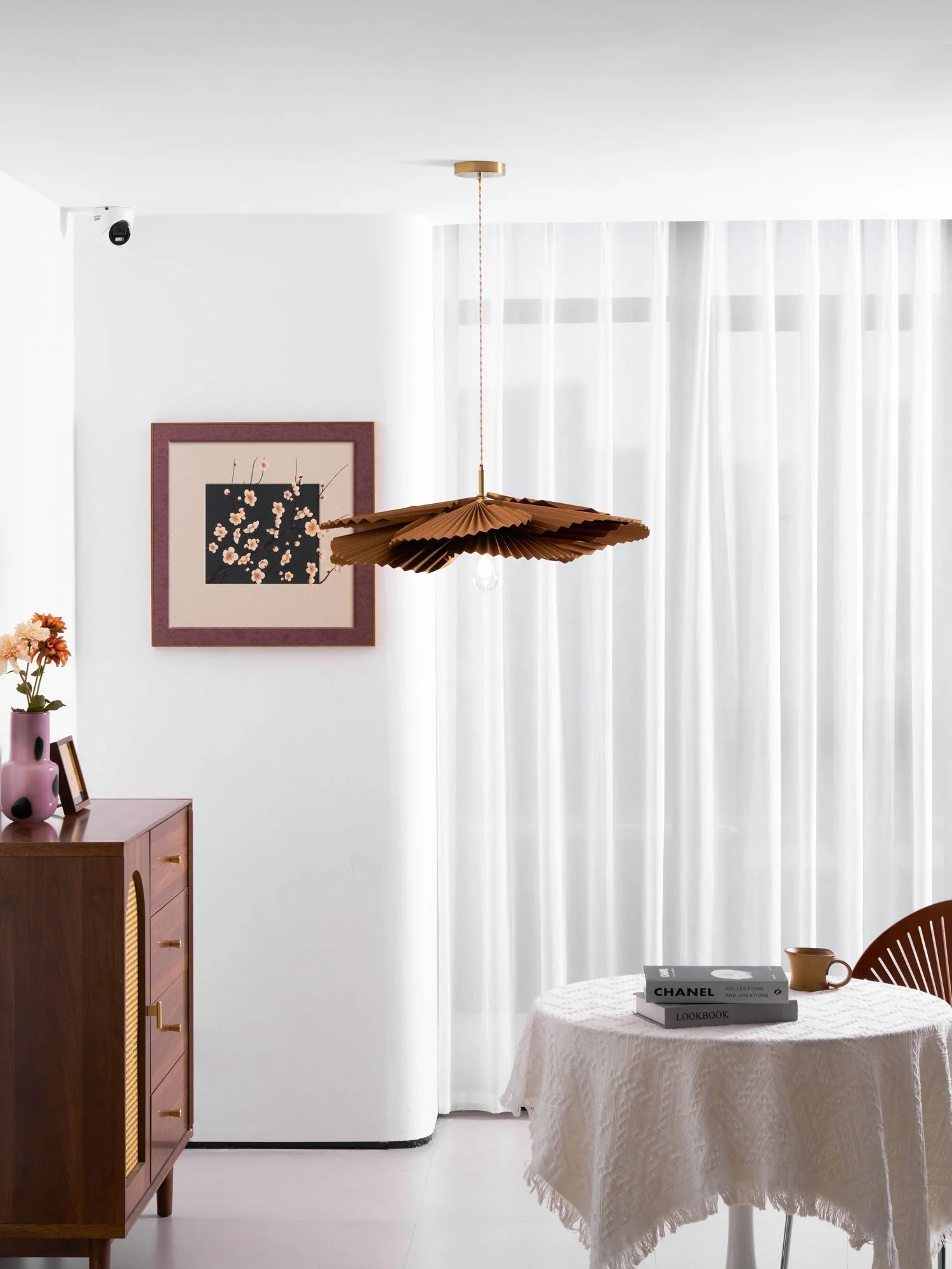 Lustra Pendant Lamp Lotus Leaf Folded Paper Floral - Image 22