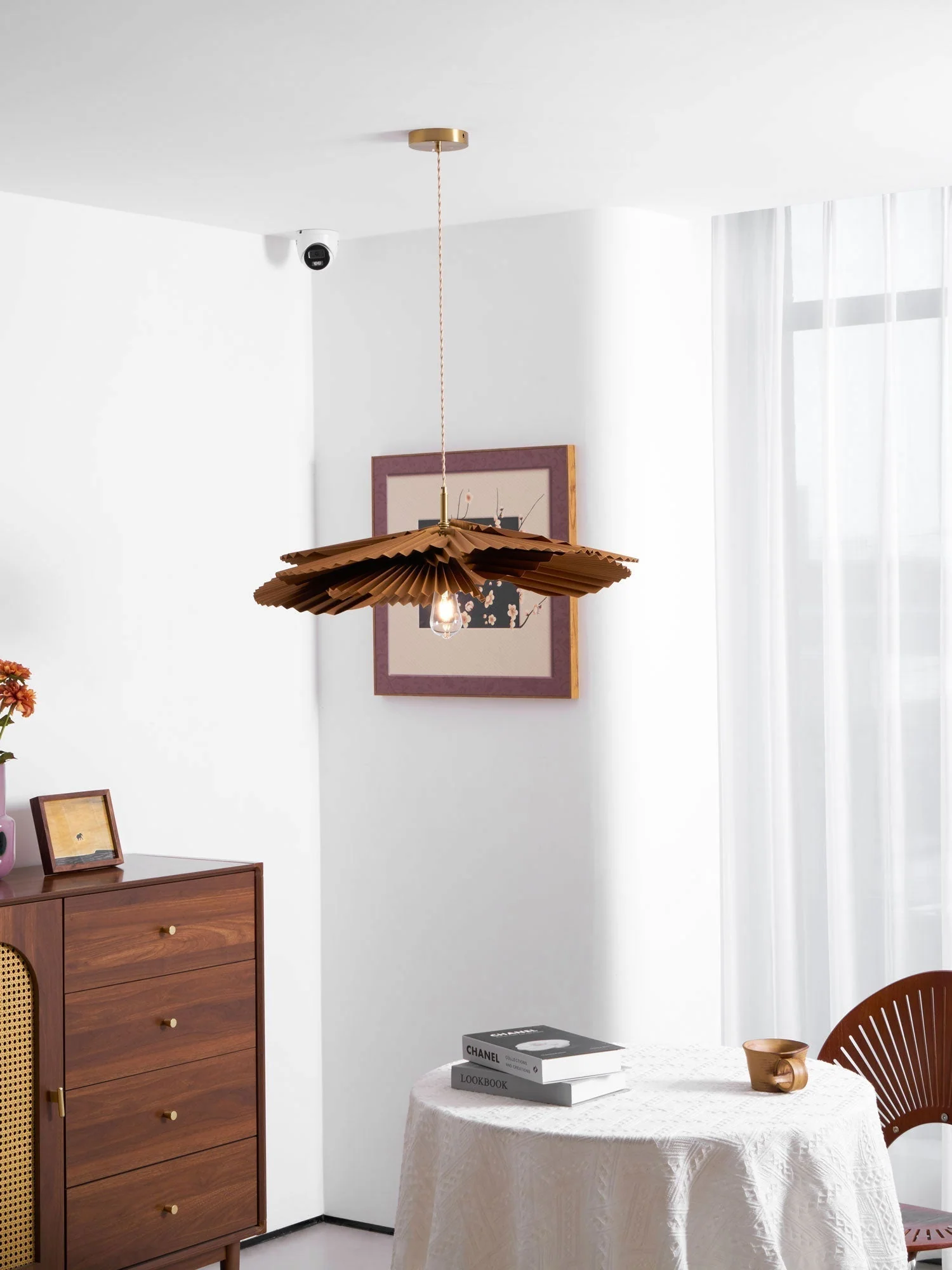 Lustra Pendant Lamp Lotus Leaf Folded Paper Floral - Image 24