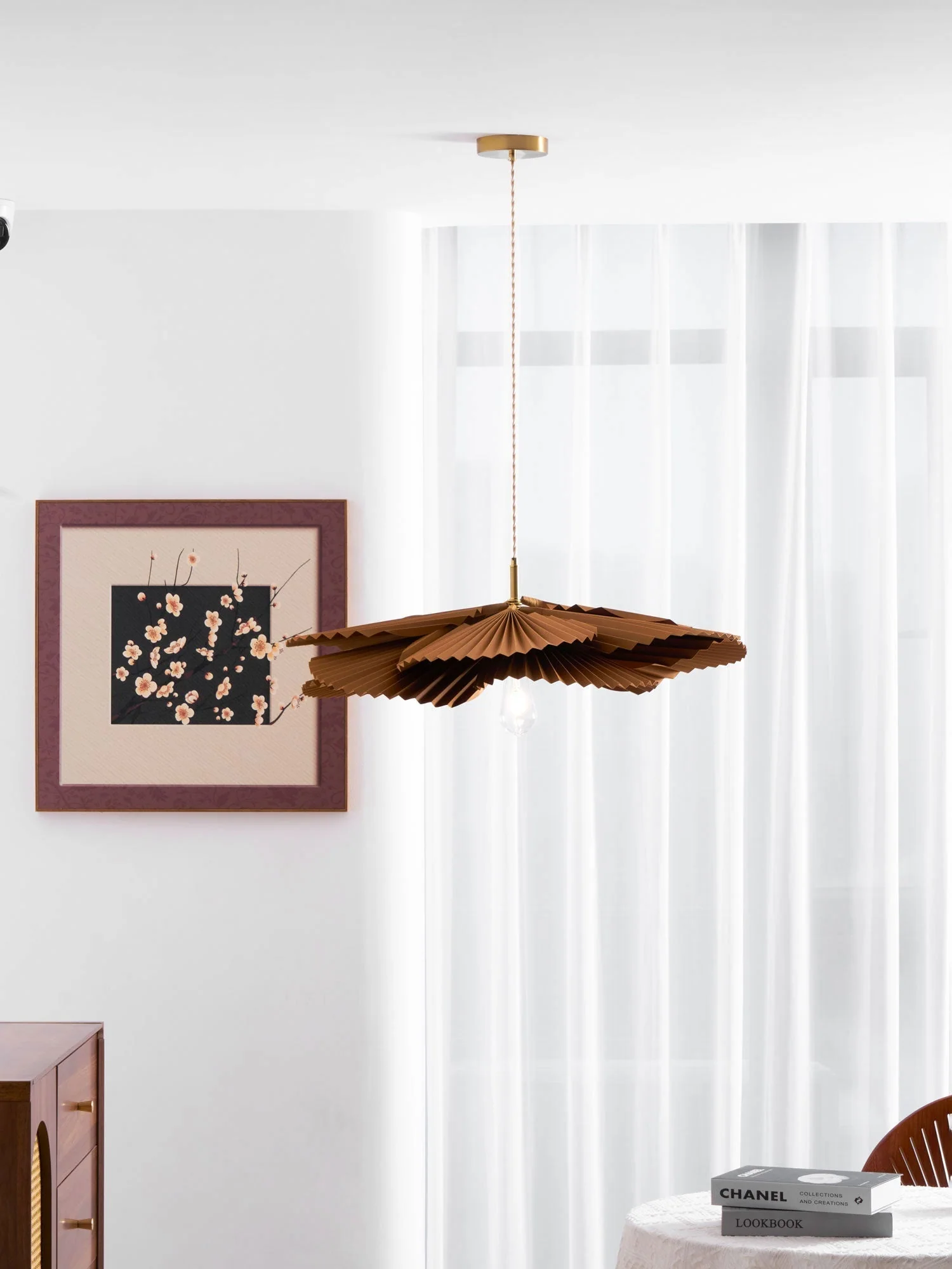 Lustra Pendant Lamp Lotus Leaf Folded Paper Floral - Image 26