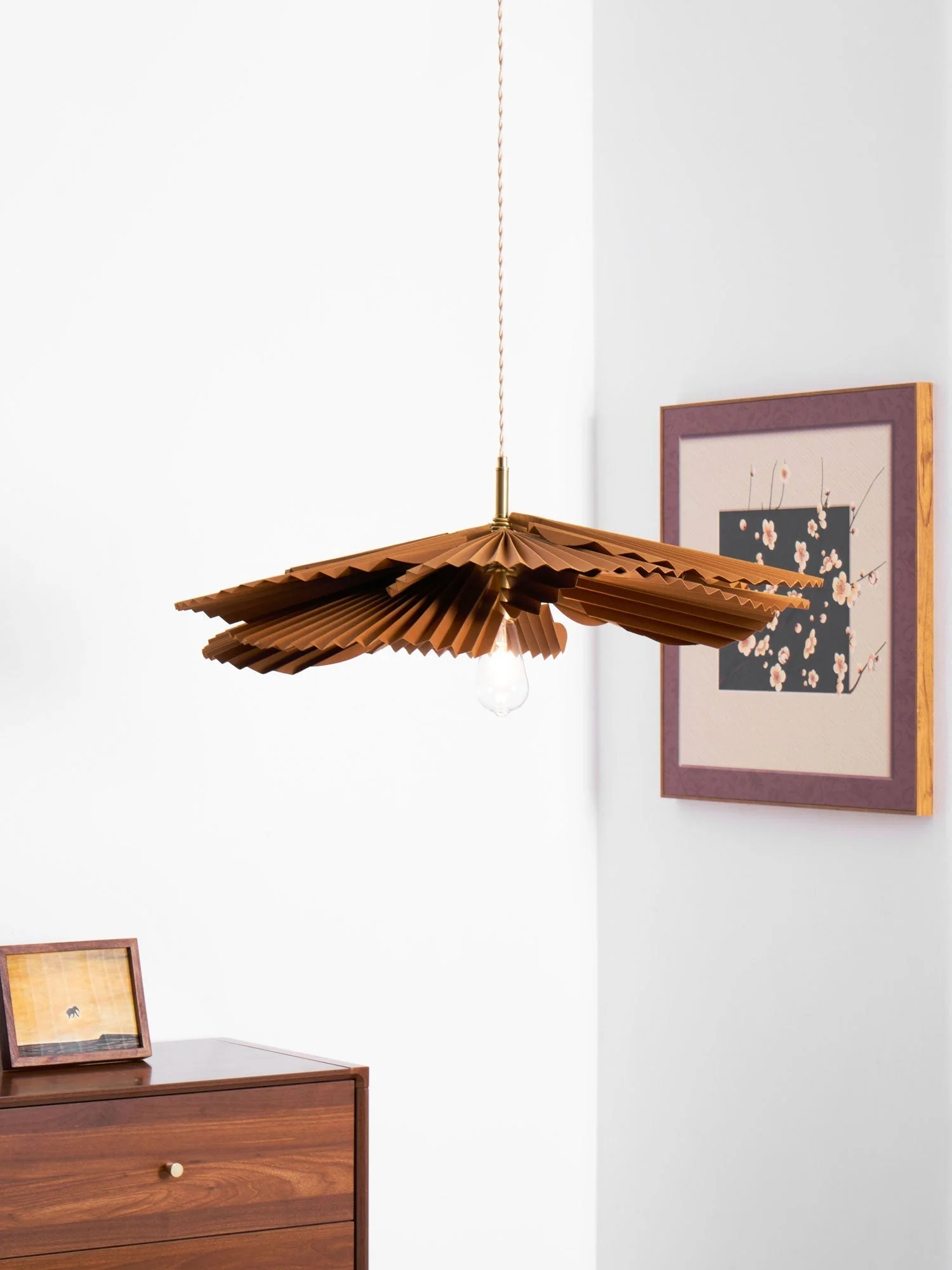 Lustra Pendant Lamp Lotus Leaf Folded Paper Floral - Image 28