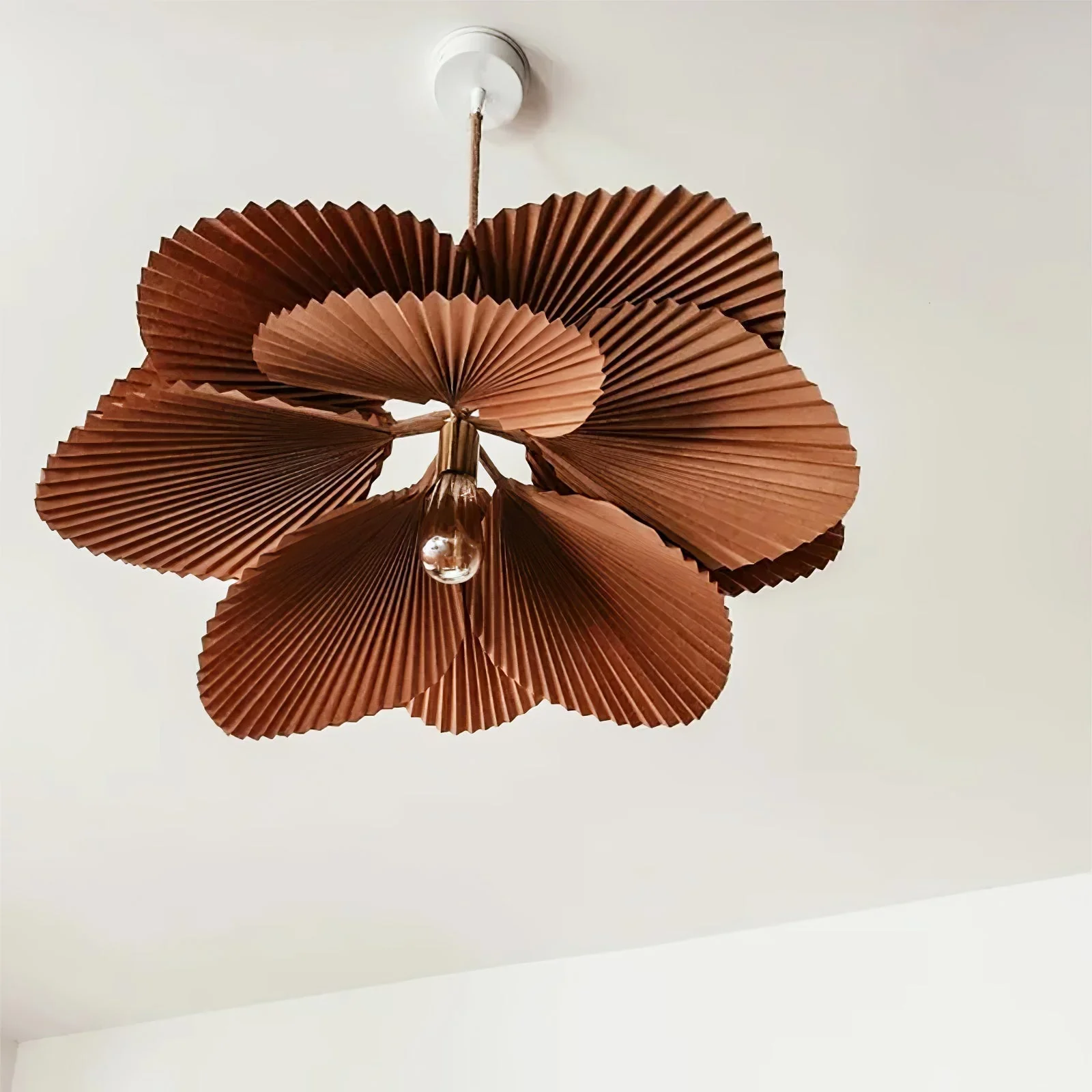 Lustra Pendant Lamp Lotus Leaf Folded Paper Floral - Image 6