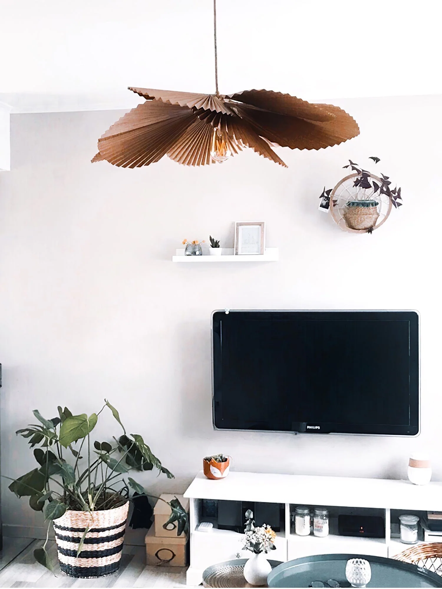 Lustra Pendant Lamp Lotus Leaf Folded Paper Floral - Image 7