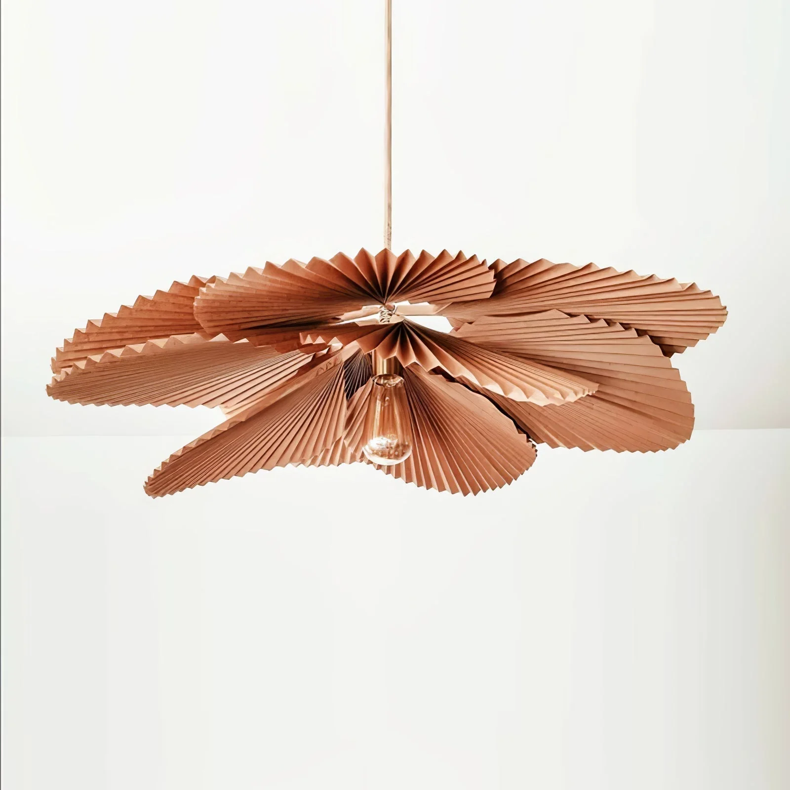 Lustra Pendant Lamp Lotus Leaf Folded Paper Floral - Image 9