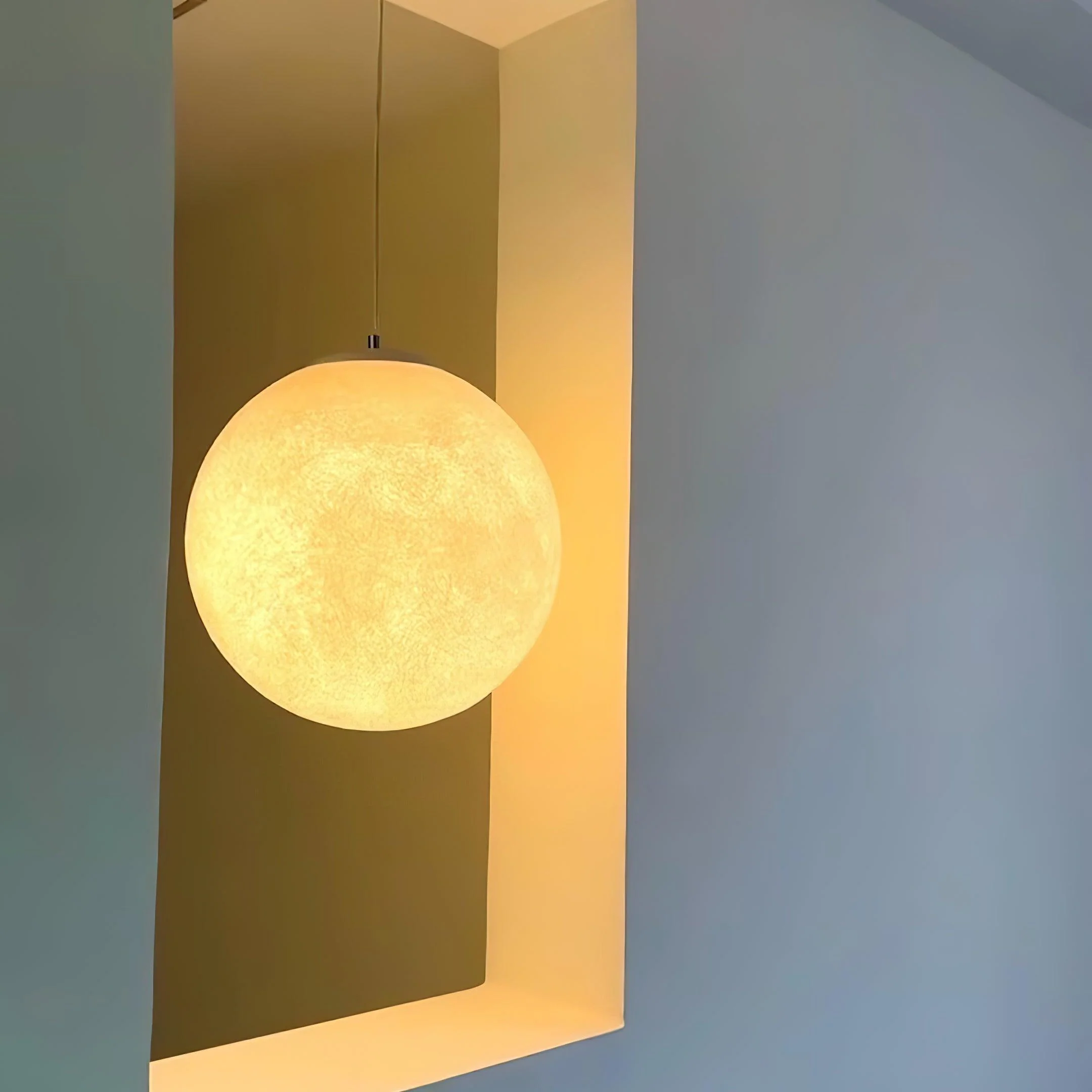 Lustra Pendant Lamp Moon Shaped for Living Room - Image 14