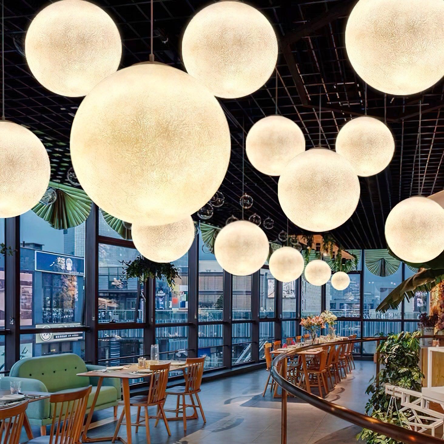 Lustra Pendant Lamp Moon Shaped for Living Room - Image 16
