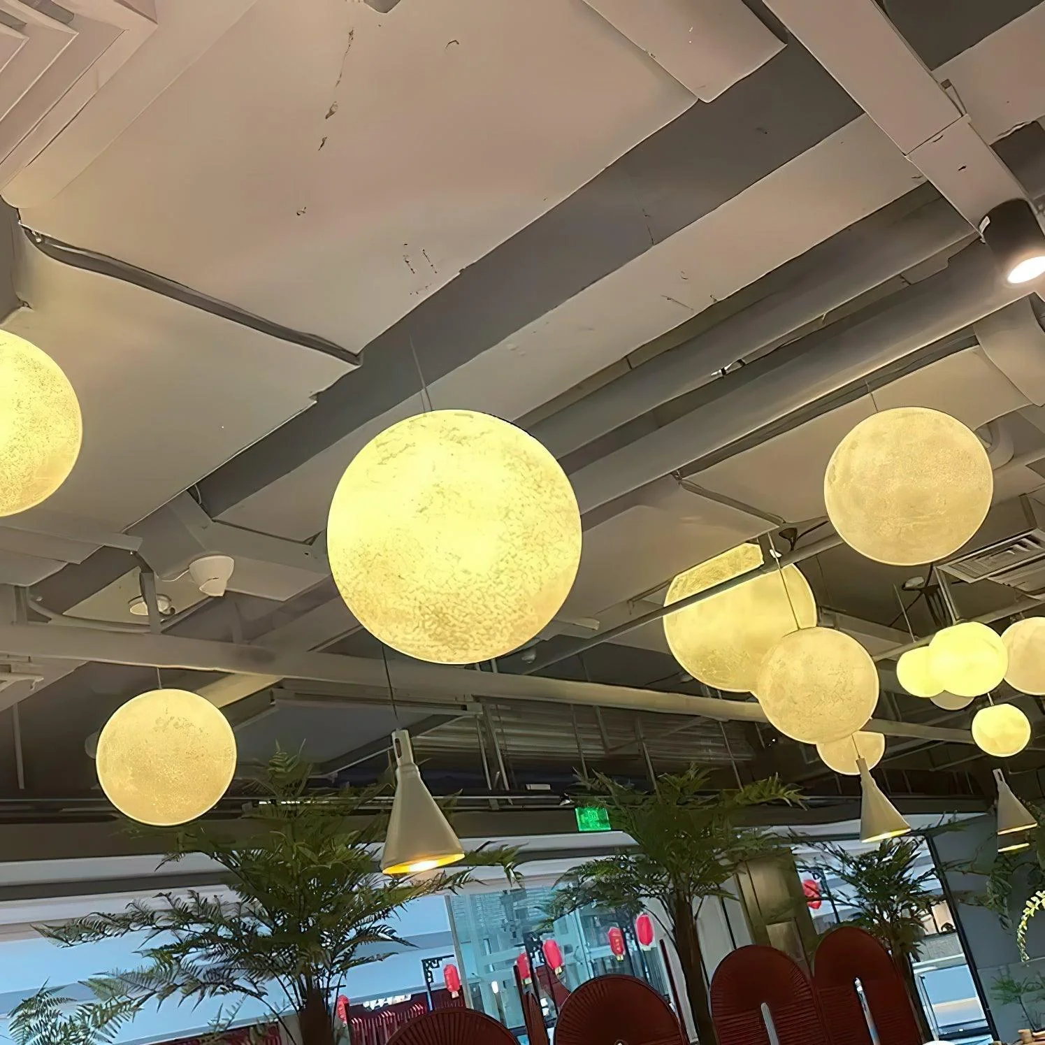 Lustra Pendant Lamp Moon Shaped for Living Room - Image 20