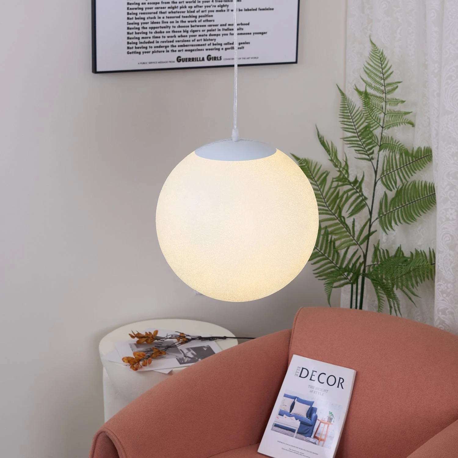 Lustra Pendant Lamp Moon Shaped for Living Room - Image 28
