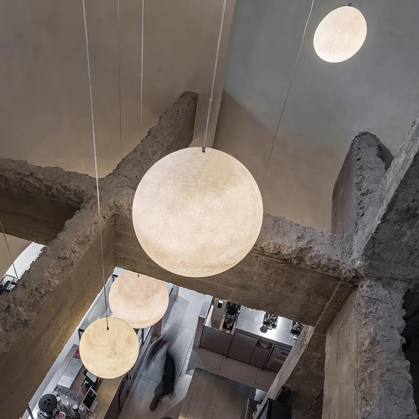Lustra Pendant Lamp Moon Shaped for Living Room - Image 29