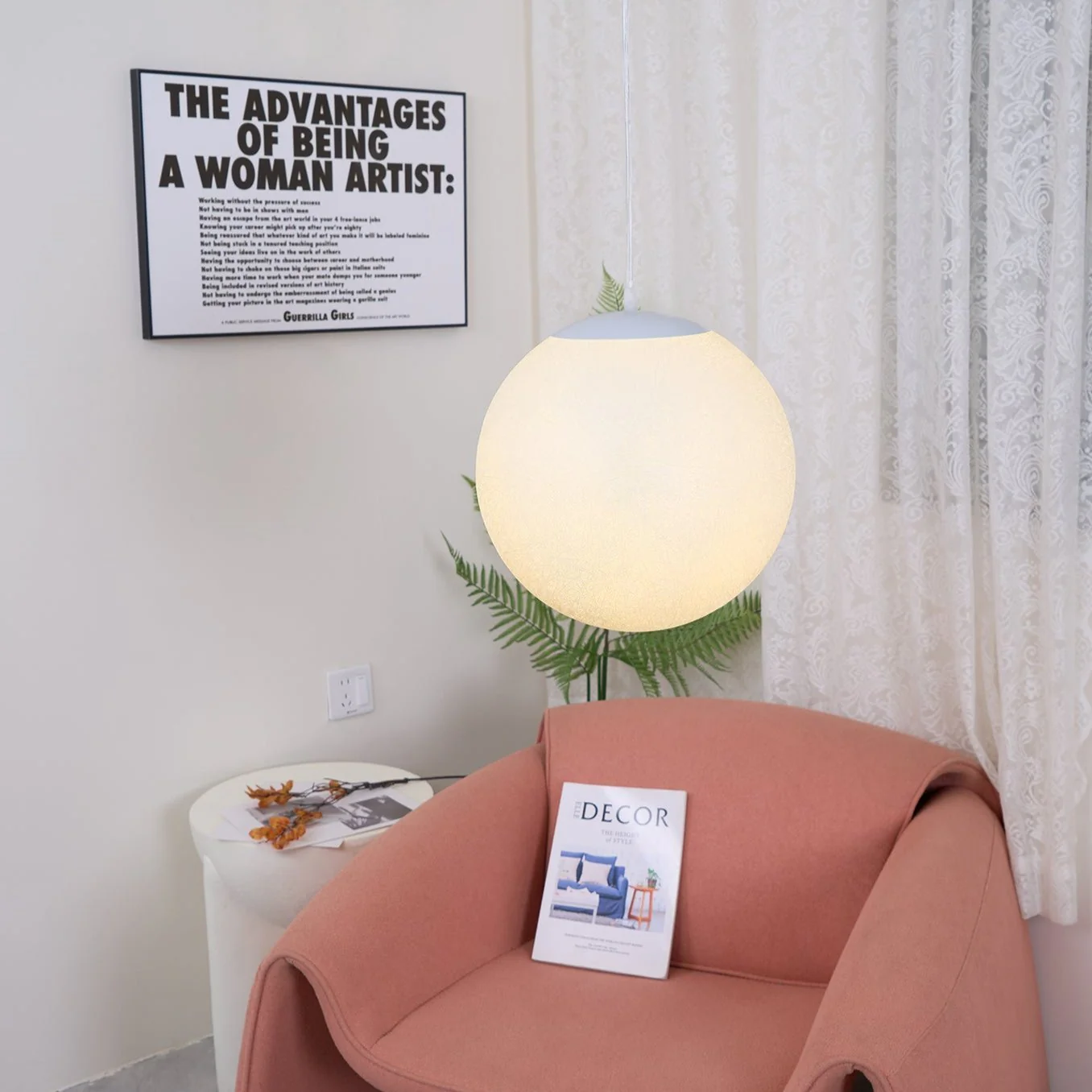 Lustra Pendant Lamp Moon Shaped for Living Room - Image 49