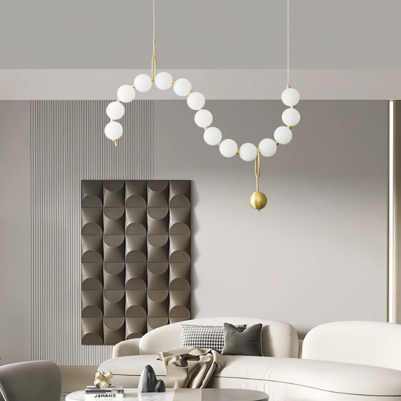 Lustra Pendant Lamp Necklace Glass - Image 2