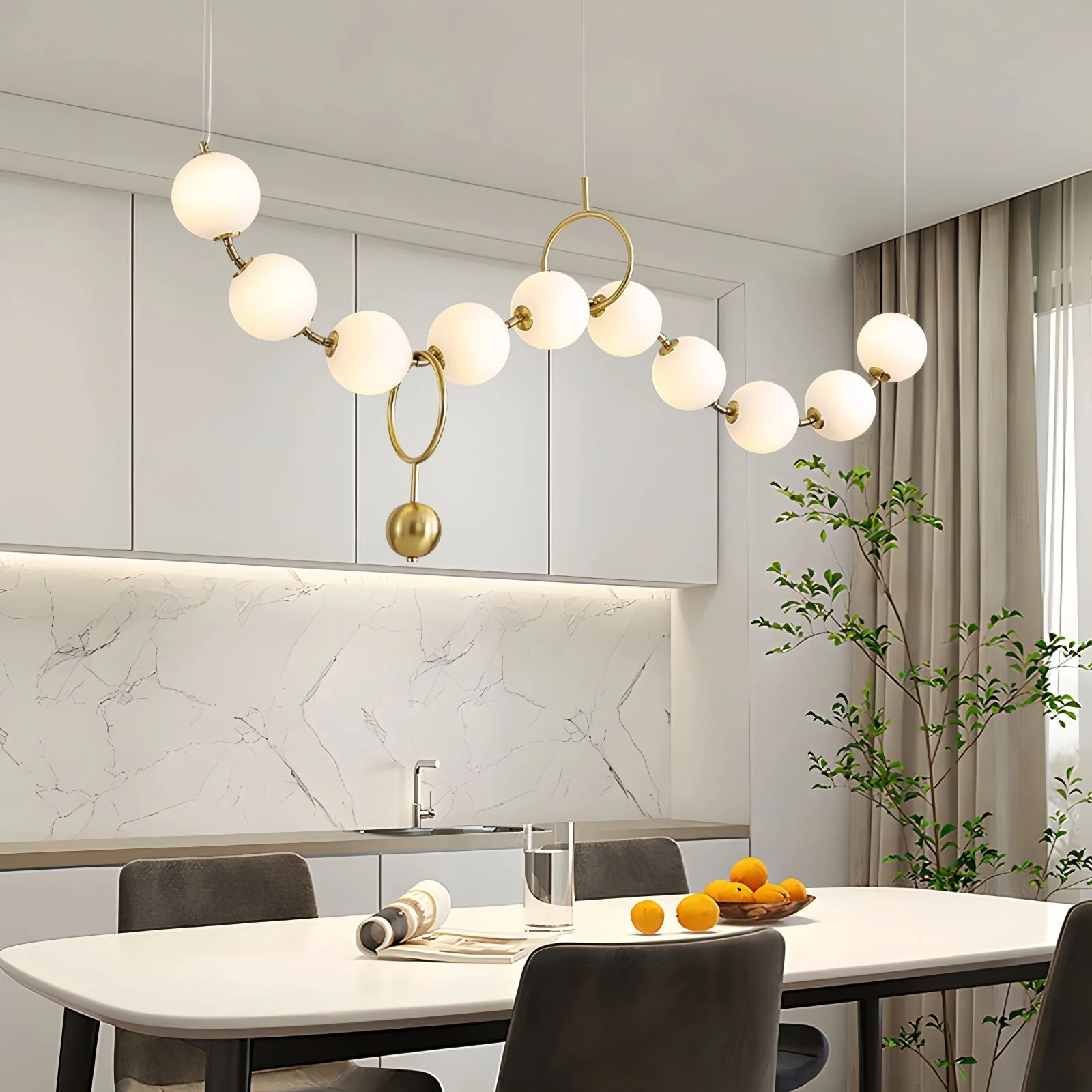 Lustra Pendant Lamp Necklace Glass - Image 28
