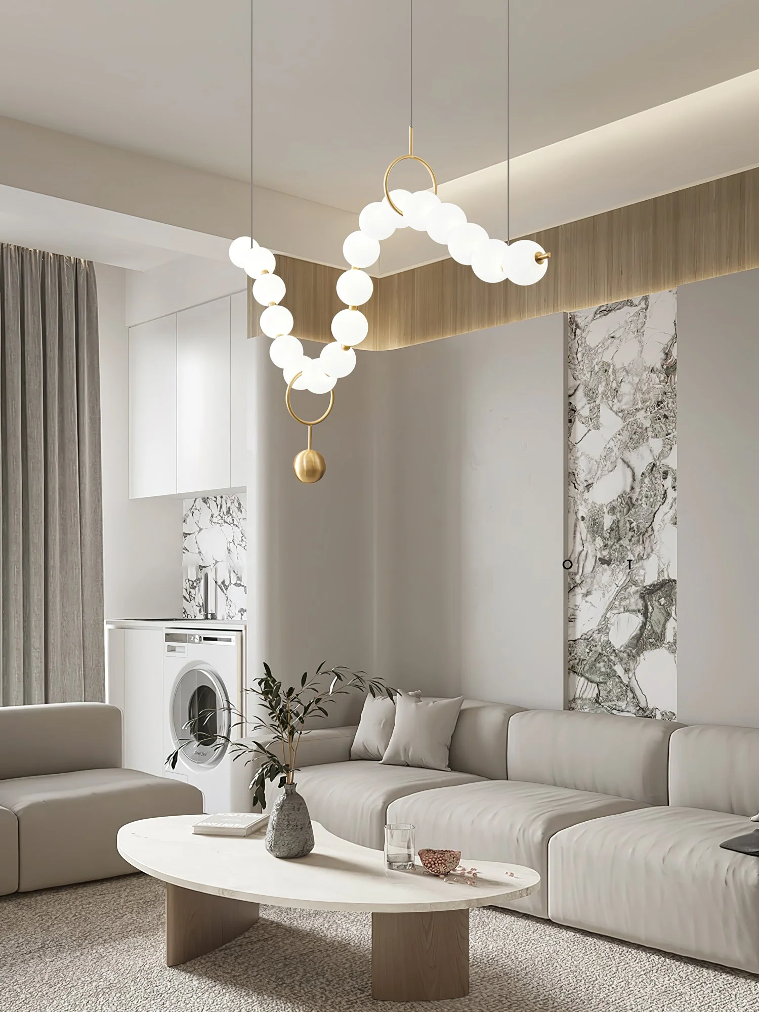 Lustra Pendant Lamp Necklace Glass - Image 3