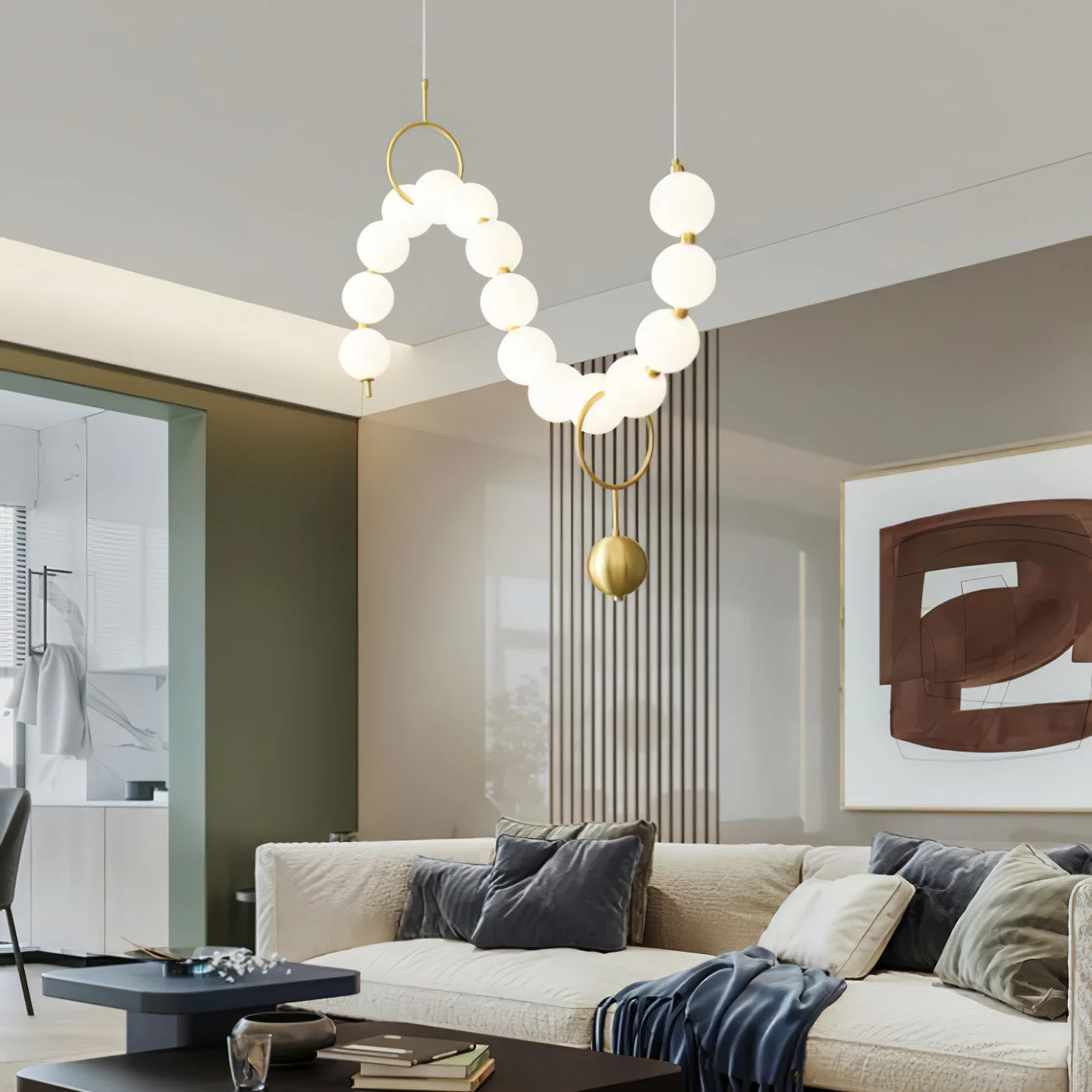Lustra Pendant Lamp Necklace Glass - Image 56
