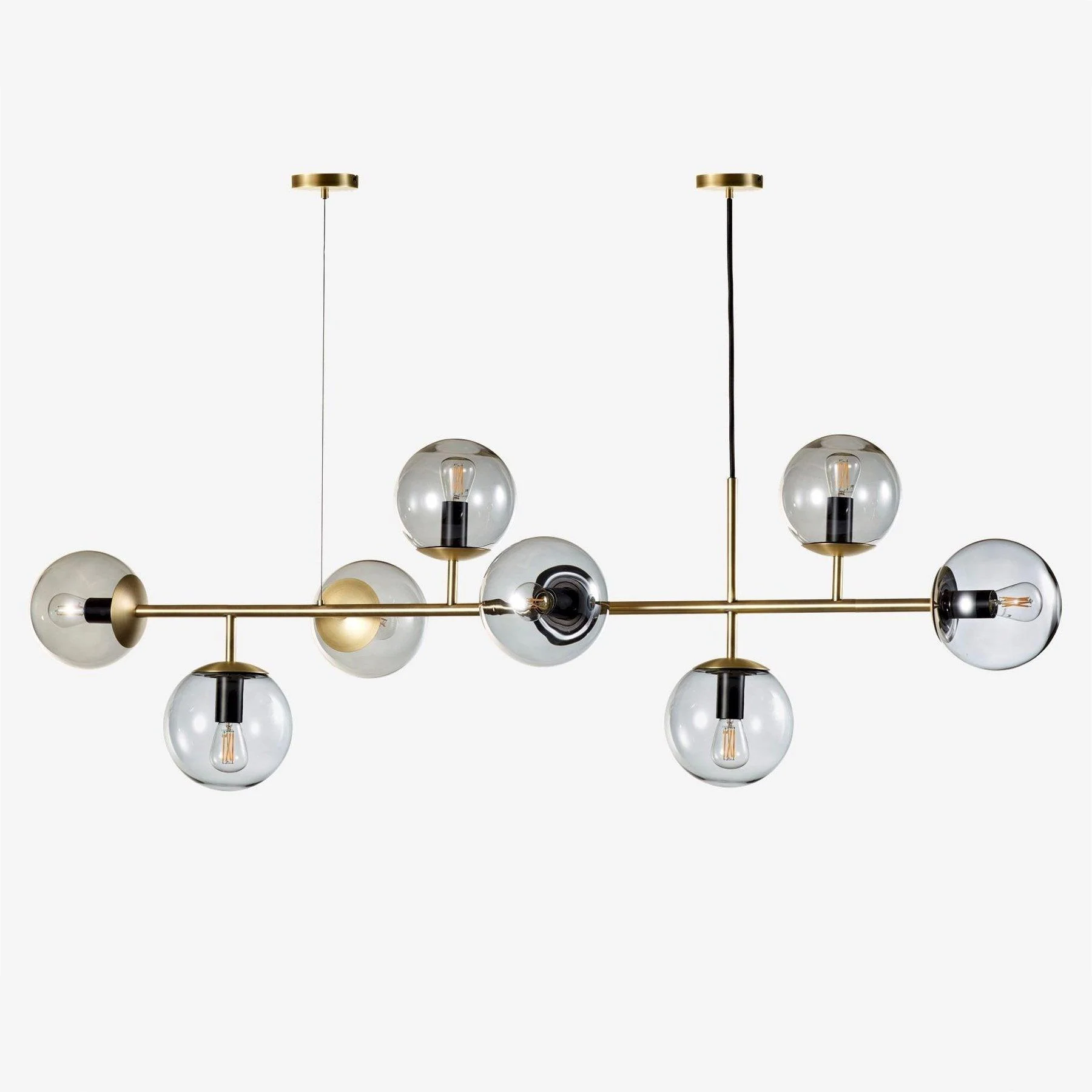 Lustra Pendant Lamp Orb Brass Glass for Living Room - Image 11