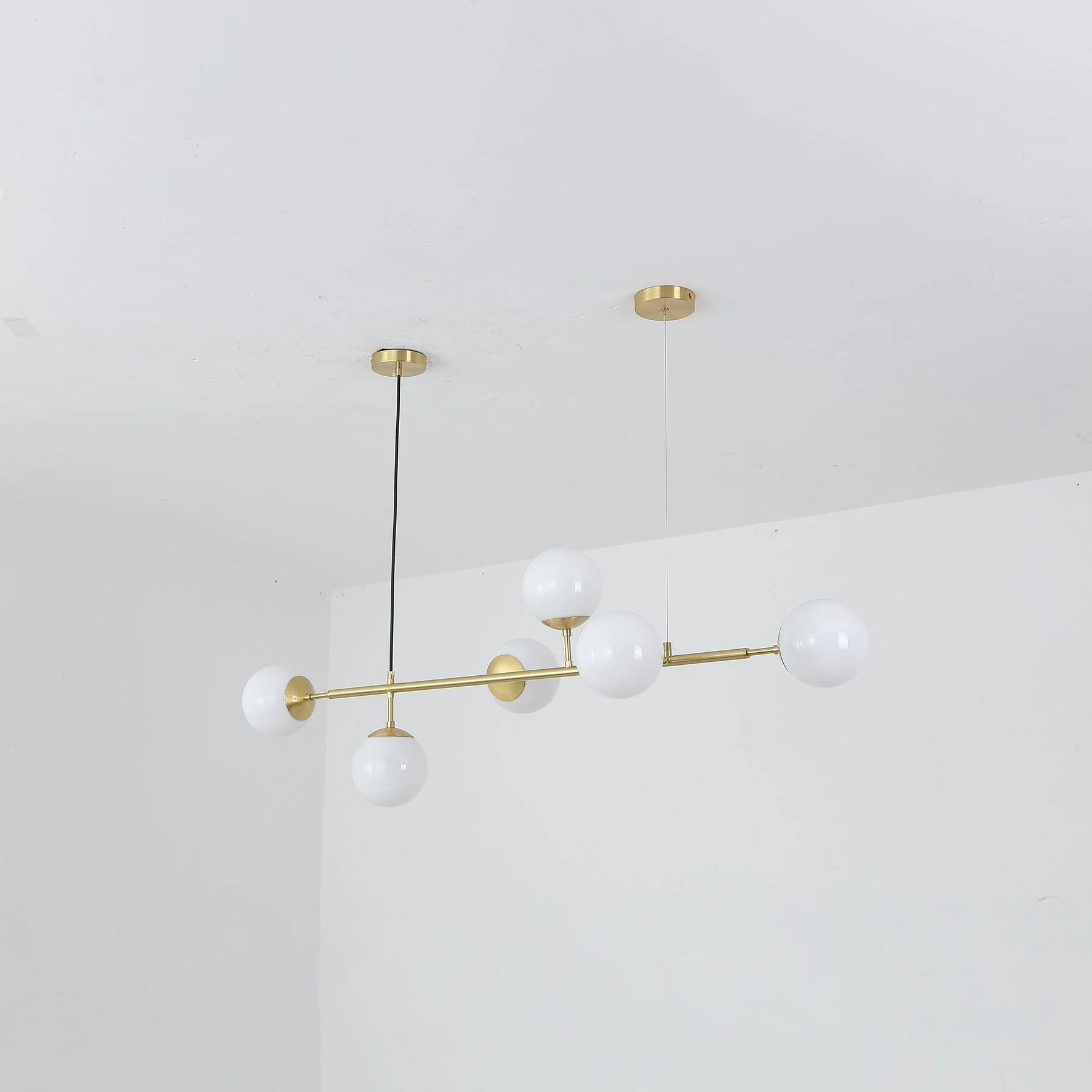 Lustra Pendant Lamp Orb Brass Glass for Living Room - Image 14