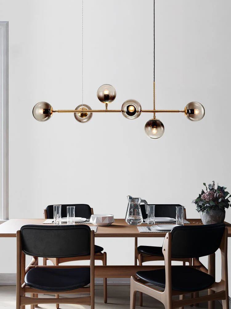 Lustra Pendant Lamp Orb Brass Glass for Living Room - Image 23