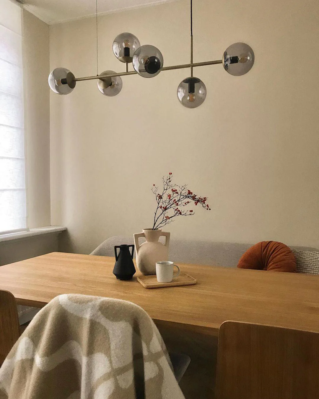 Lustra Pendant Lamp Orb Brass Glass for Living Room - Image 27