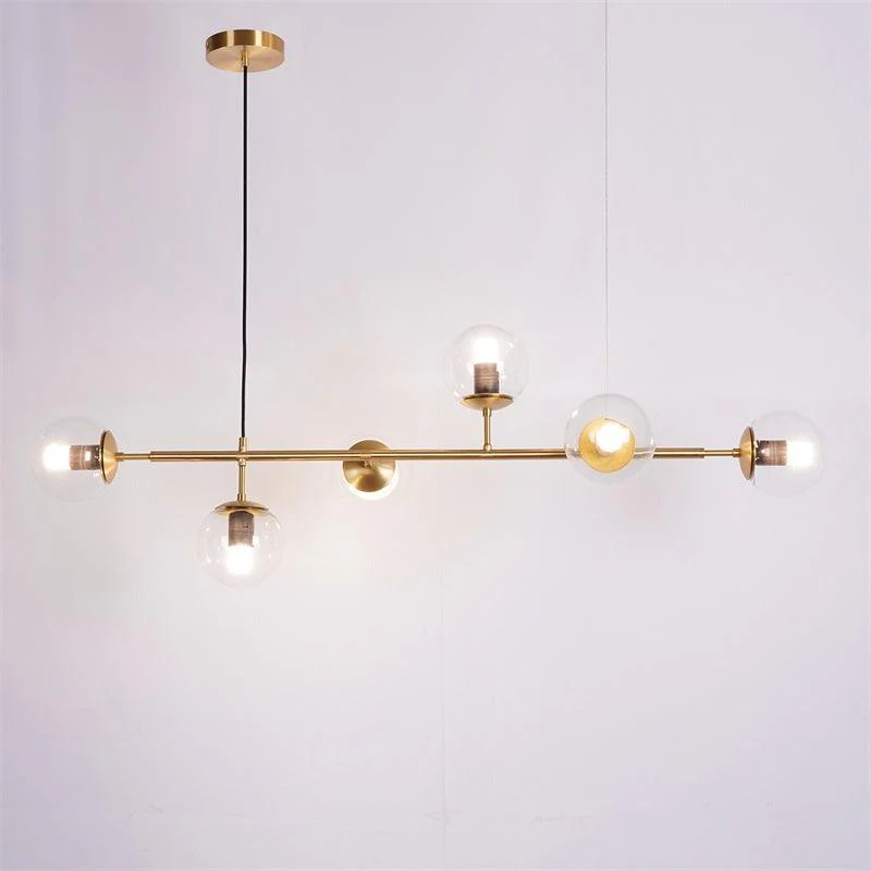 Lustra Pendant Lamp Orb Brass Glass for Living Room - Image 47