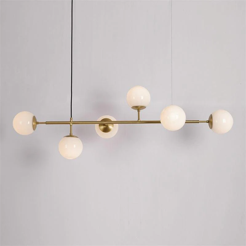 Lustra Pendant Lamp Orb Brass Glass for Living Room - Image 74
