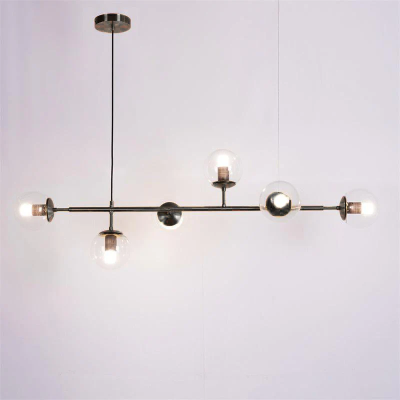 Lustra Pendant Lamp Orb Brass Glass for Living Room - Image 77
