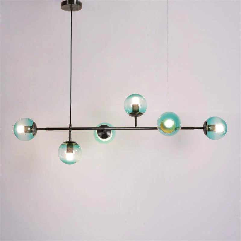Lustra Pendant Lamp Orb Brass Glass for Living Room - Image 80