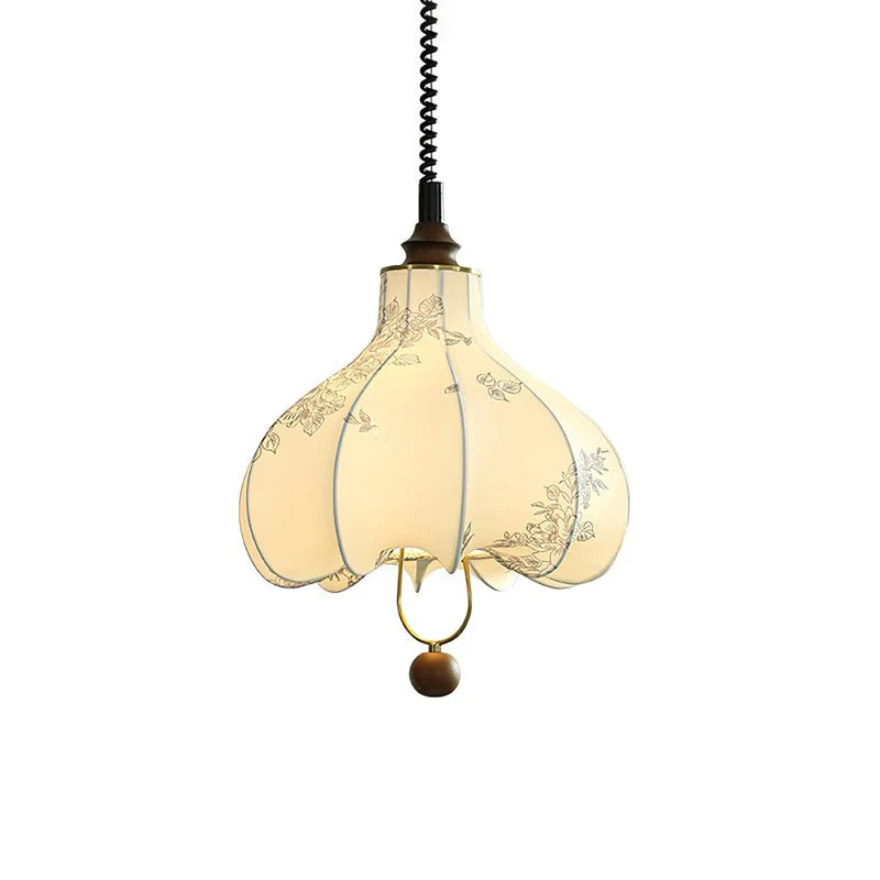 Lustra Pendant Lamp Pear Fabric Lantern for Living Room - Image 16