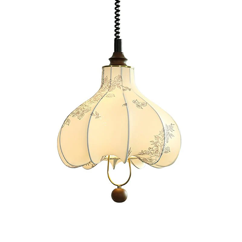 Lustra Pendant Lamp Pear Fabric Lantern for Living Room - Image 17