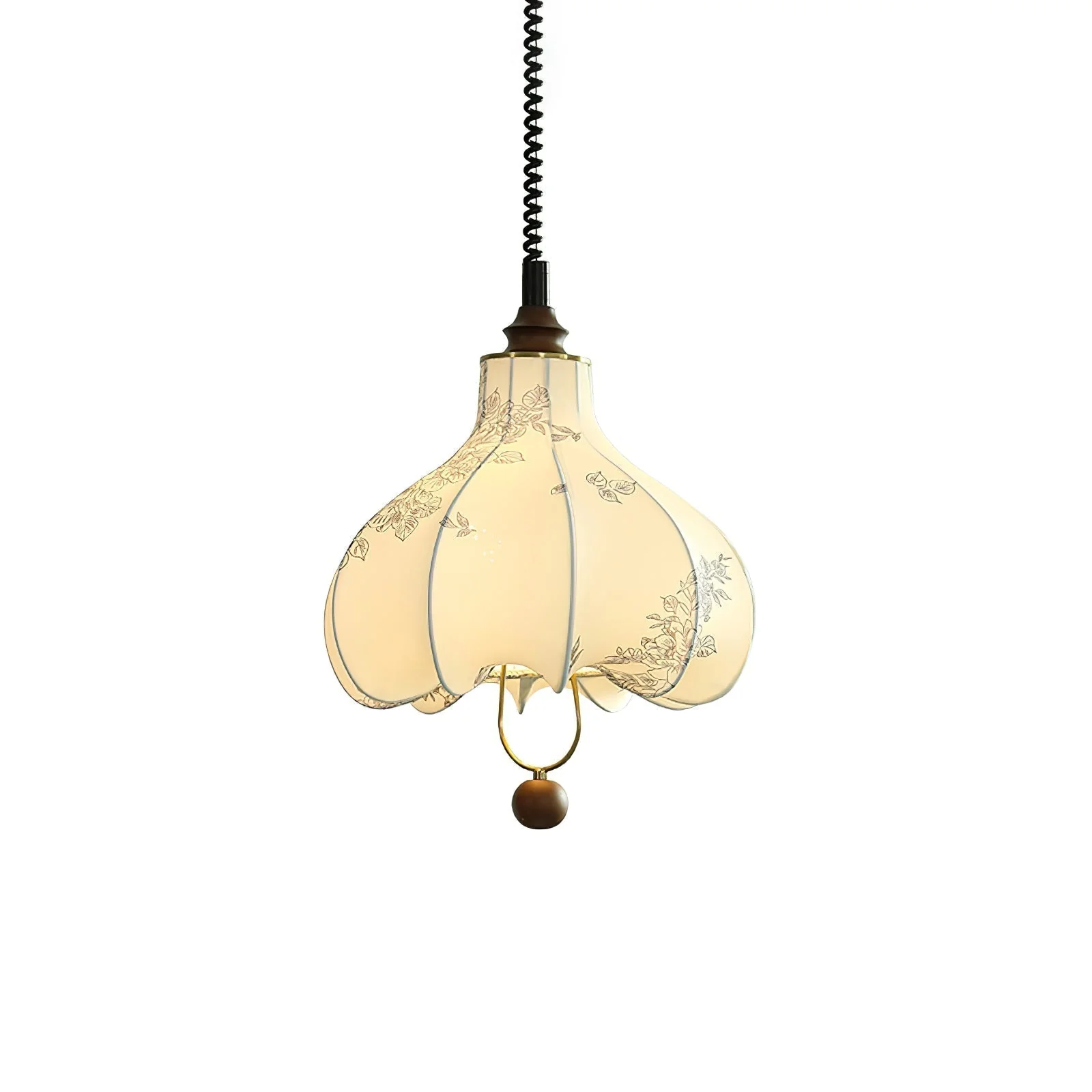 Lustra Pendant Lamp Pear Fabric Lantern for Living Room - Image 18