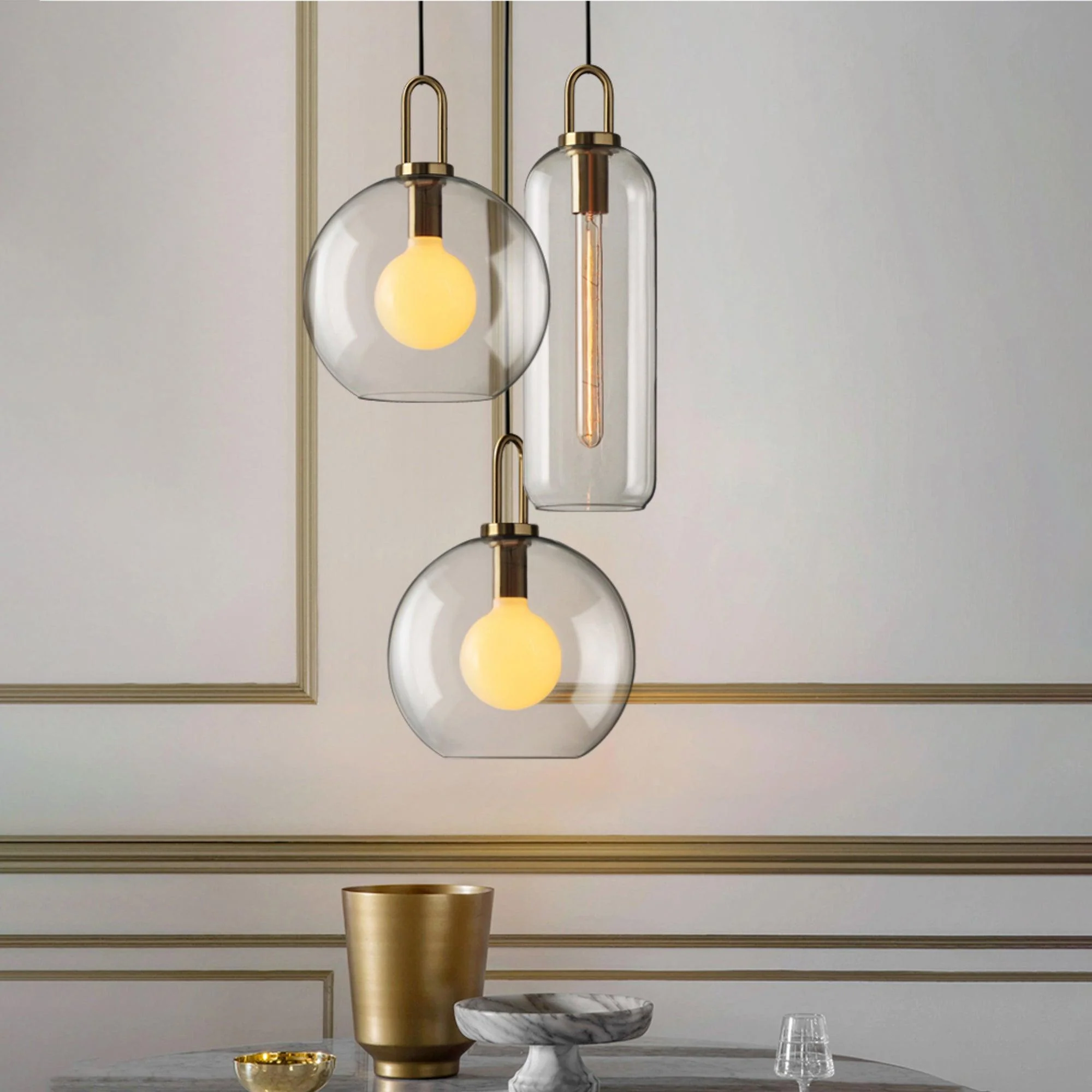 Lustra Pendant Lamp Pendulum Glass - Image 40