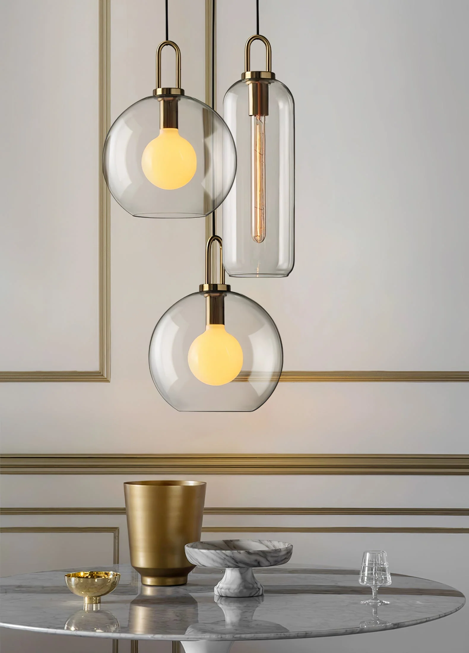 Lustra Pendant Lamp Pendulum Glass - Image 59