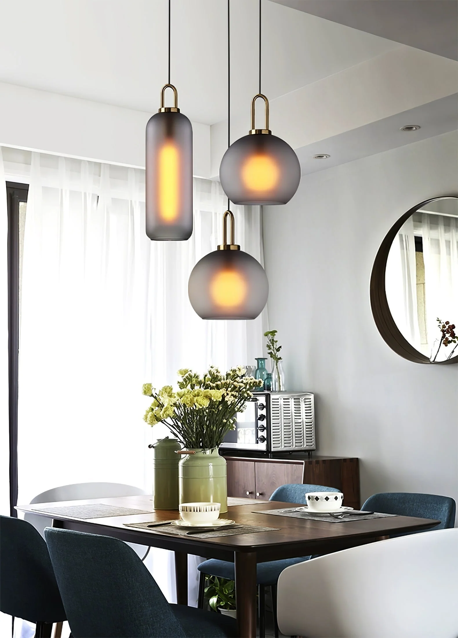 Lustra Pendant Lamp Pendulum Glass - Image 66